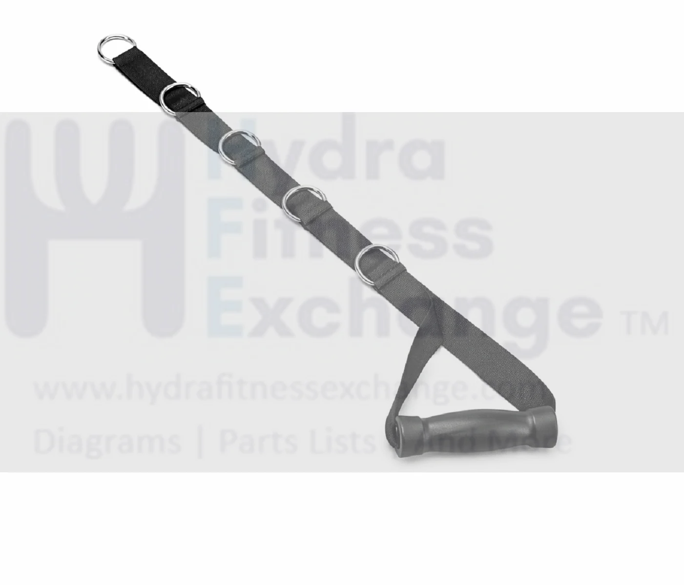 Adjustable Strap Handle Stirrup For Cable Home Gym 37 x 140 - 340mm overall - Image 2