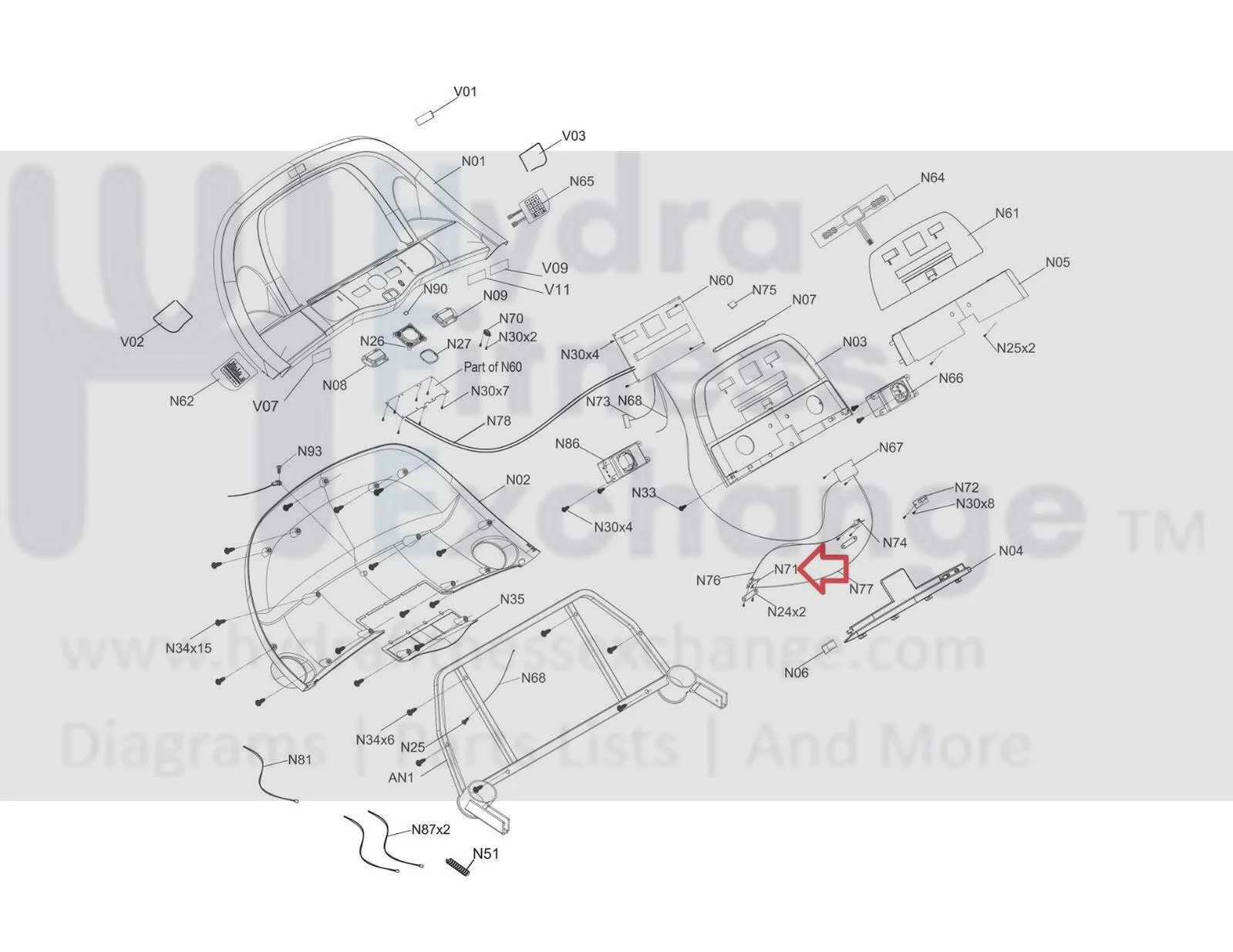 Advanced Fitness Group Horizon Livestrong Treadmill Audio Circuit Board 090831 - Image 3