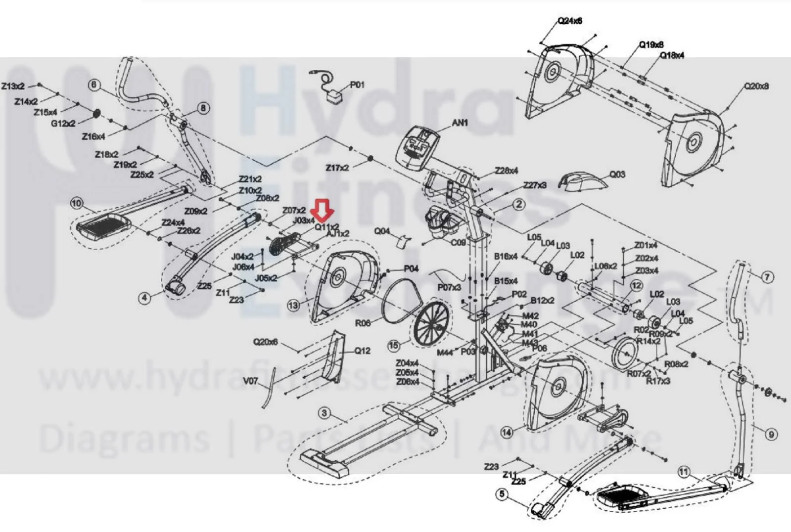 Advanced Fitness Group Sport 3.5AE EP548C Elliptical Crank Cover 1000362454 - Image 3