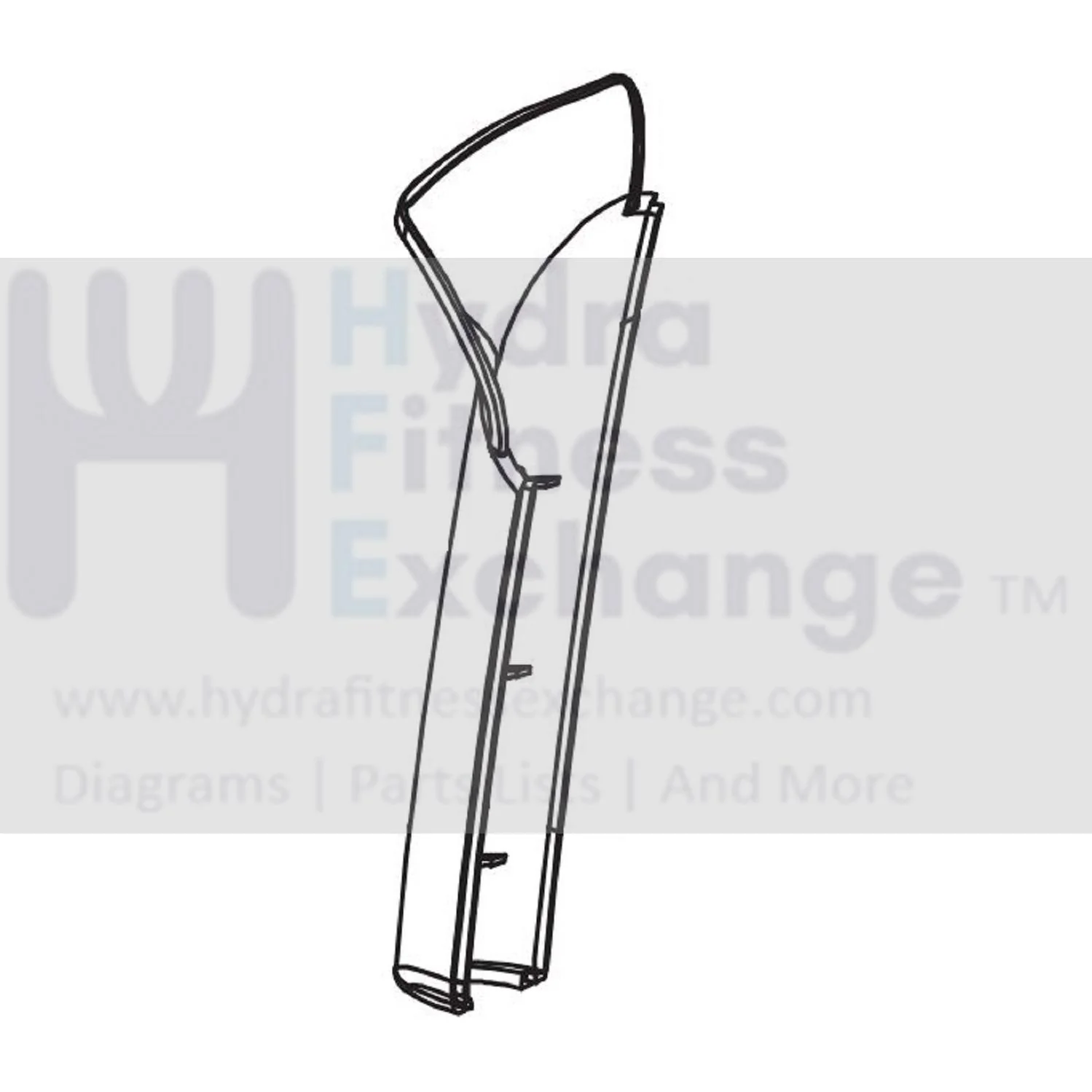 AFG - Advanced Fitness Group EP585 TM438E TM439E Elliptical Right Rear Pulse Grip Plastic Cover 1000300263