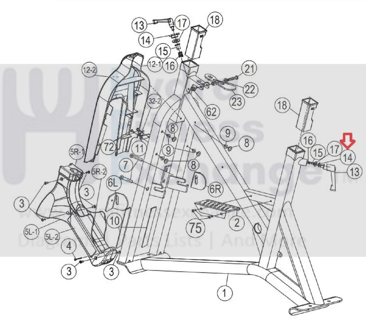 AFG Horizon FC036 FC035 FC062 Stationary Bike Quick Release Nut 1000350927 - Image 2