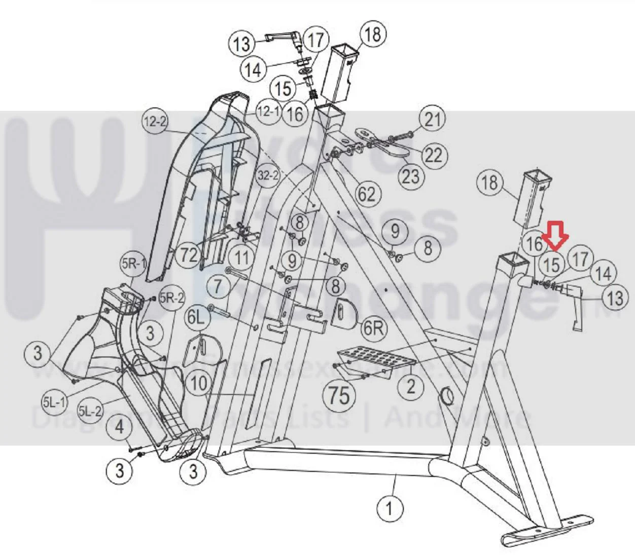 AFG Horizon 7.3AIC Elite IC7 IC7.9 Stationary Bike Quick Release Receptor 1000350928 - Image 2