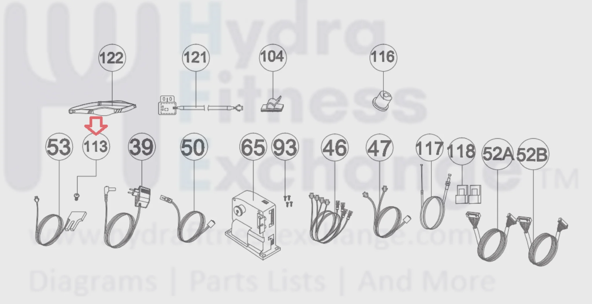 AFG Horizon 7.3AR RB019 Elite R7 RB018 Stationary Bike Phillips Head Screw M5x0.8x12L 1000350651 - Image 2
