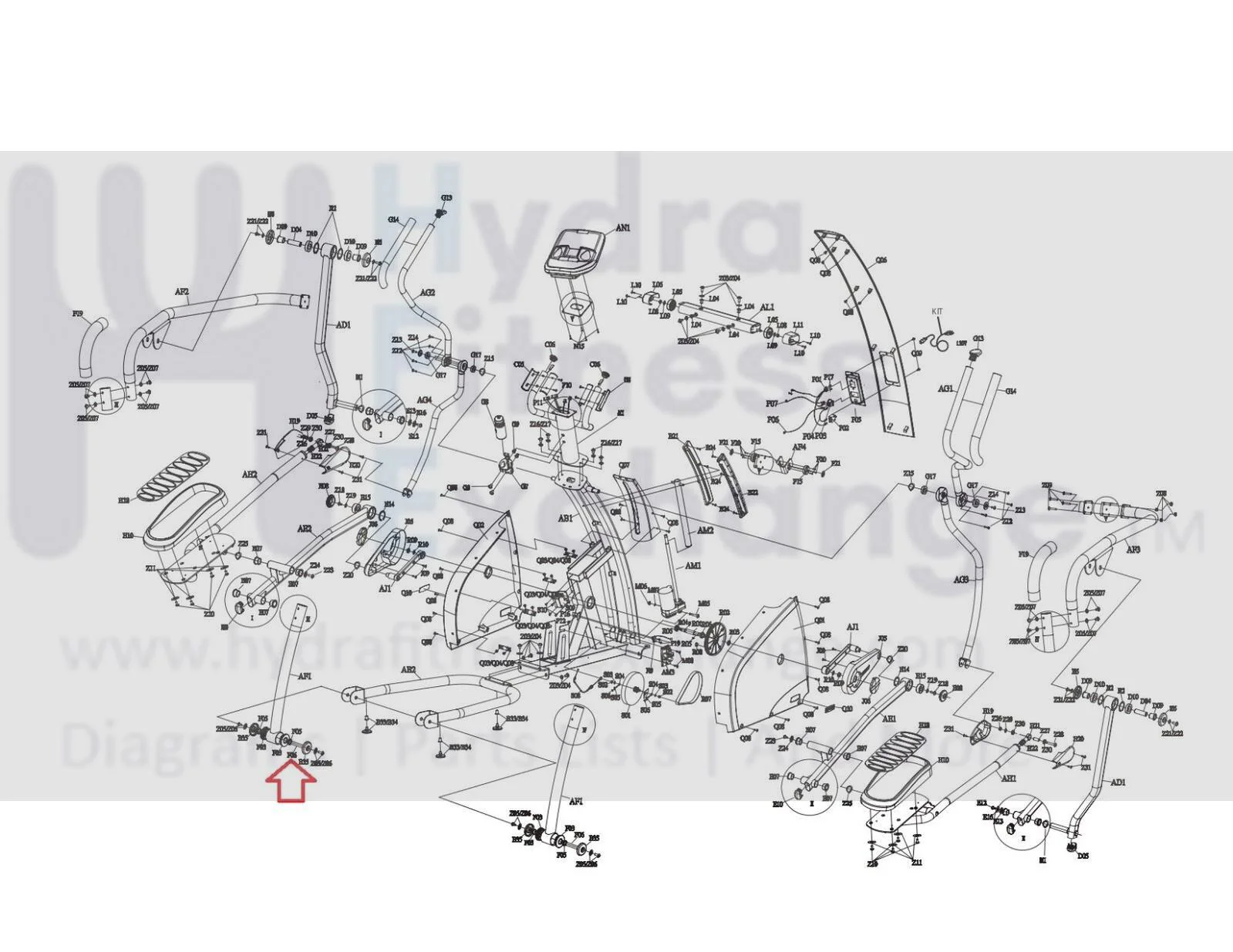 Used AFG Horizon Fitness 18.0AXT 18.1AXT AT1501 Elliptical Link Arm Axle 094110 - Image 2