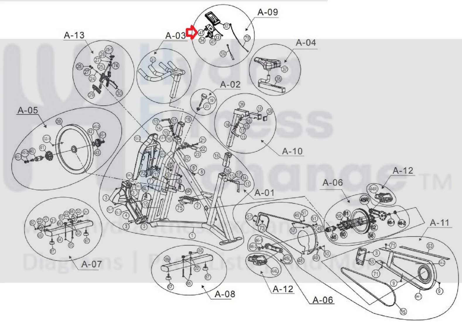 AFG Horizon Fitness 7.3AIC Elite IC7 Stationary Bike Phillip Screw 1000361987 - Image 2