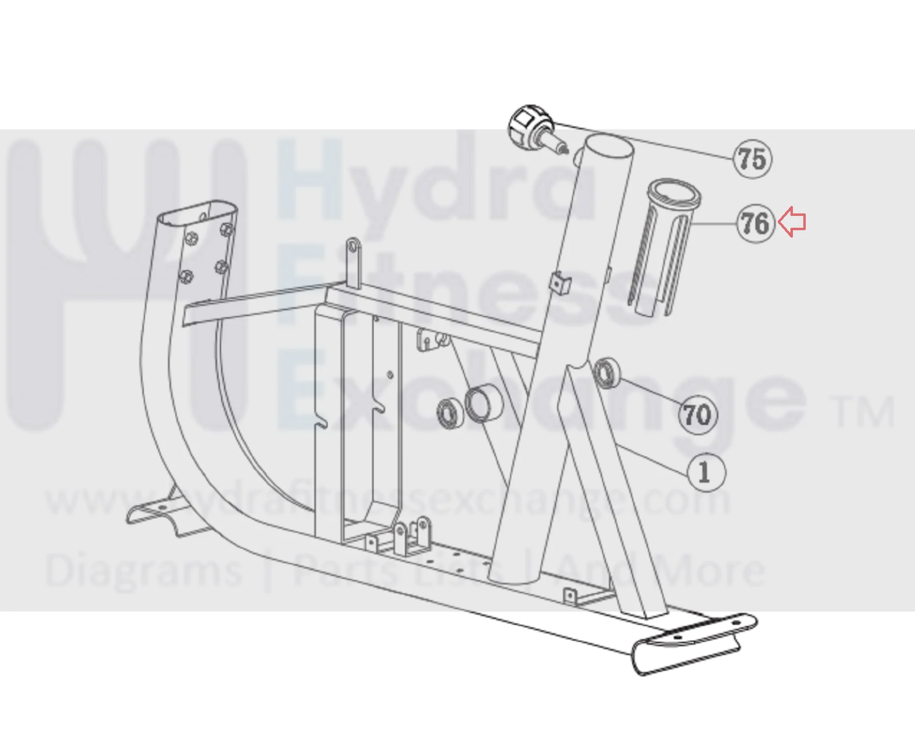 AFG Horizon Fitness 7.3AU Elite U7 LS5.0U Stationary Bike Plastic Seat Post Sleeve 1000096990 - Image 2