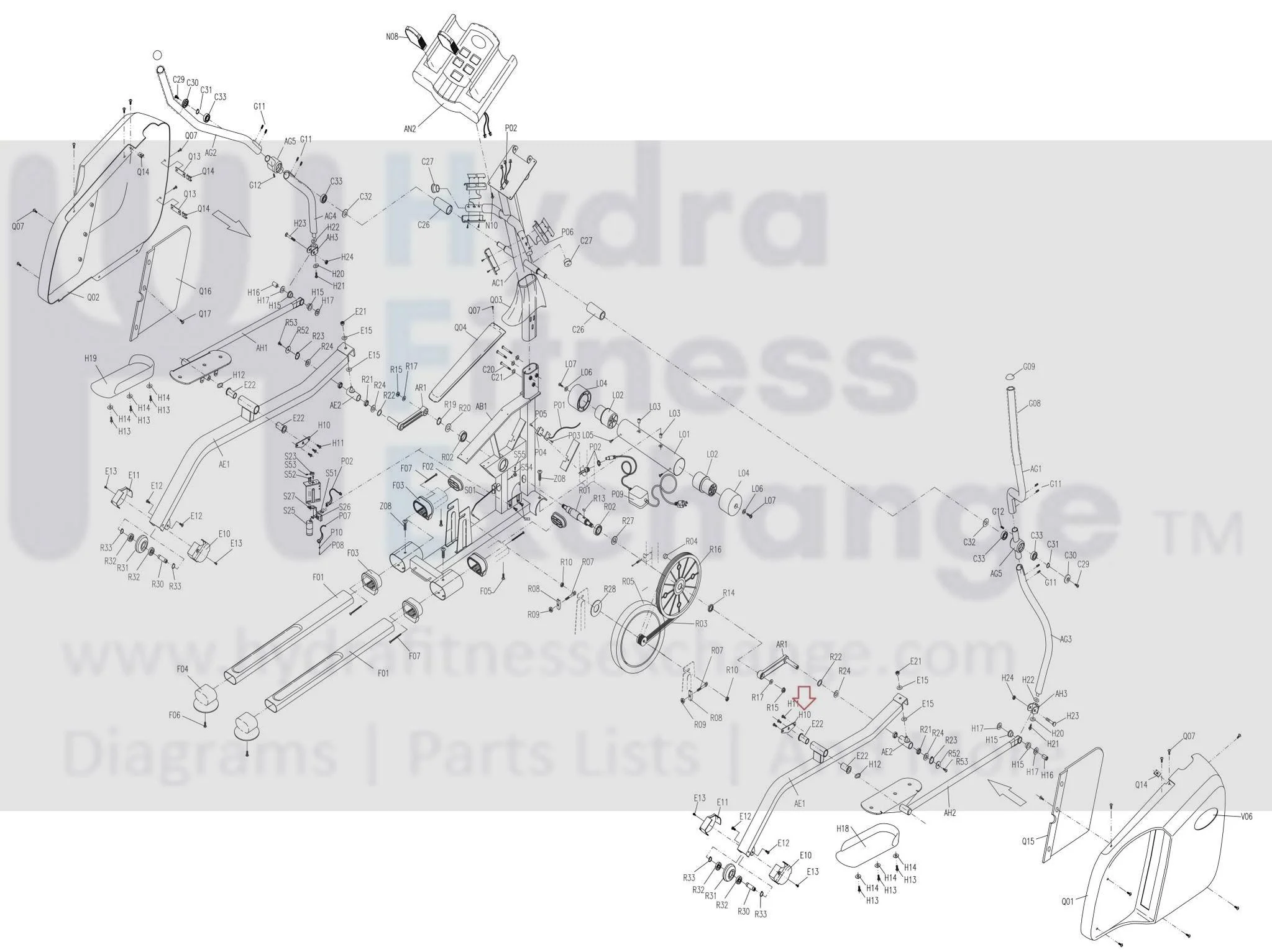 AFG Horizon Fitness E95 PSE7 E70 14.0AE Elliptical Foot Pad Connecting Plate 015589-AI - Image 2