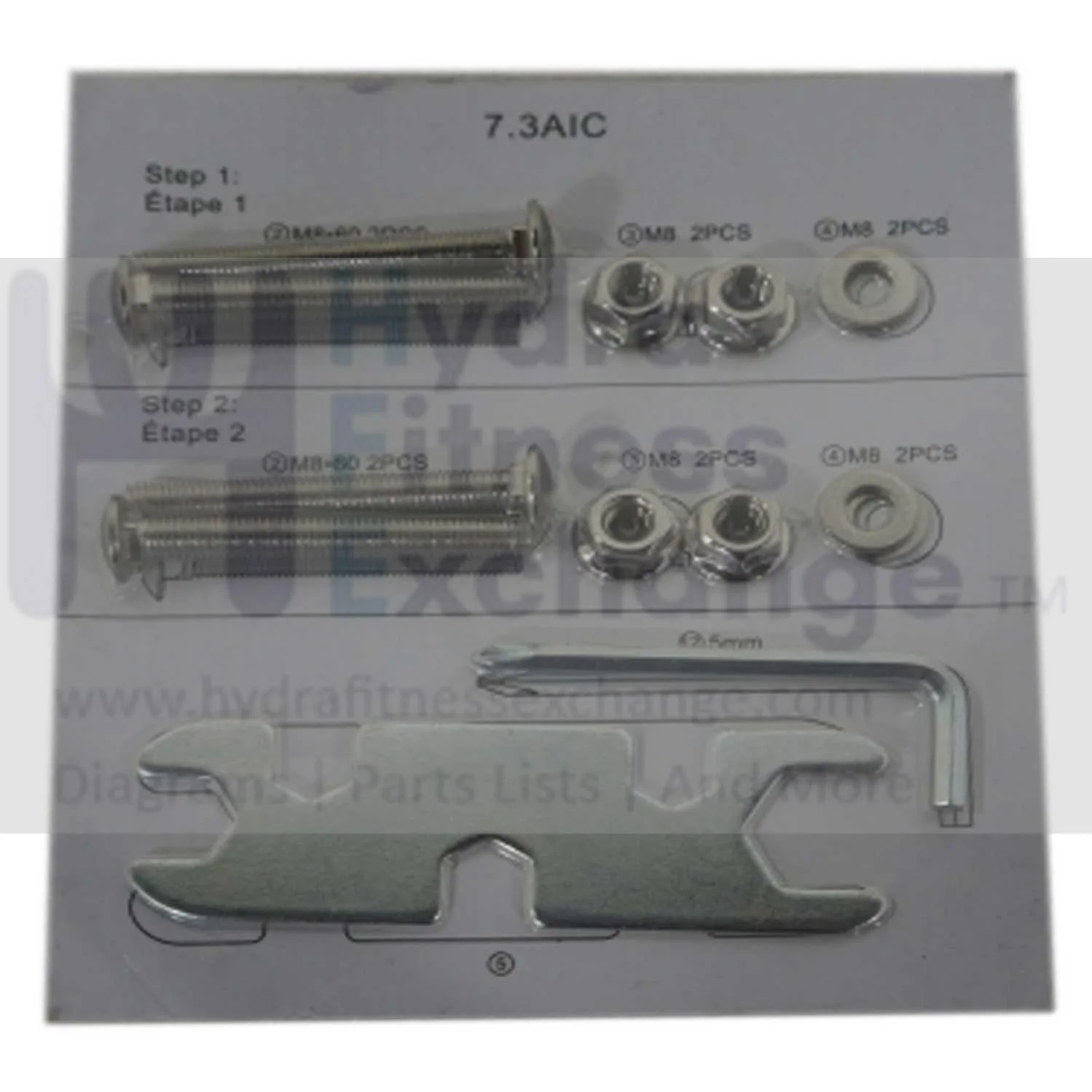 AFG Horizon Fitness Elite IC7 7.3AIC Stationary Bike Hardware Kit 1000360409