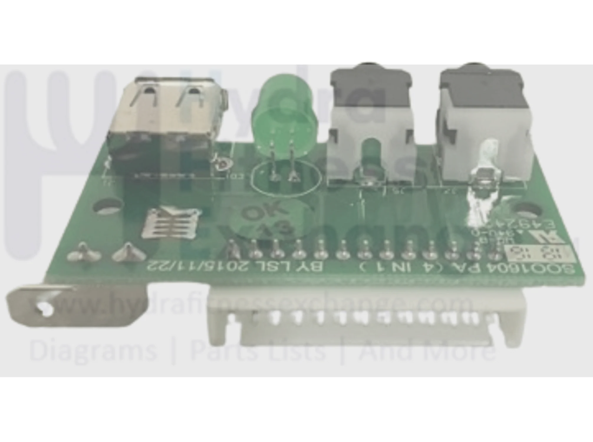 Horizon Fitness Elliptical USB & Audio PCB Module 1000393376