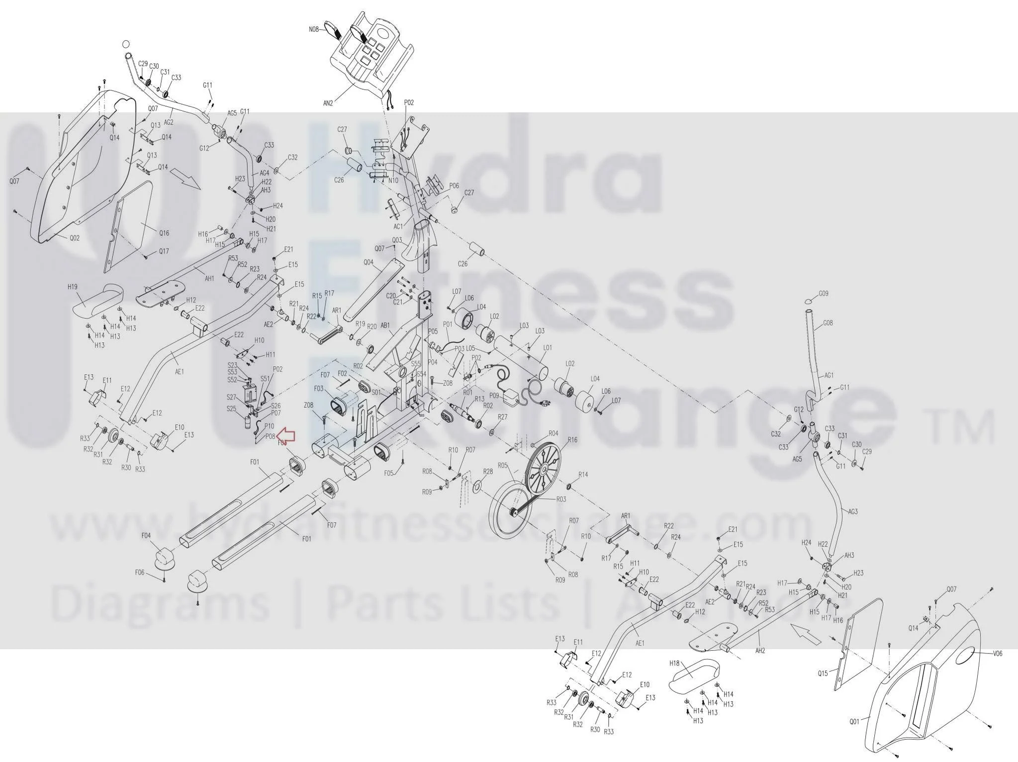 AFG Horizon Fitness Gear TM329 TM330 TM331 TM332 EP163 EP120 EP139 Elliptical Round Hex Socket Screw M2x0.4Px16L 004513-Z - Image 3