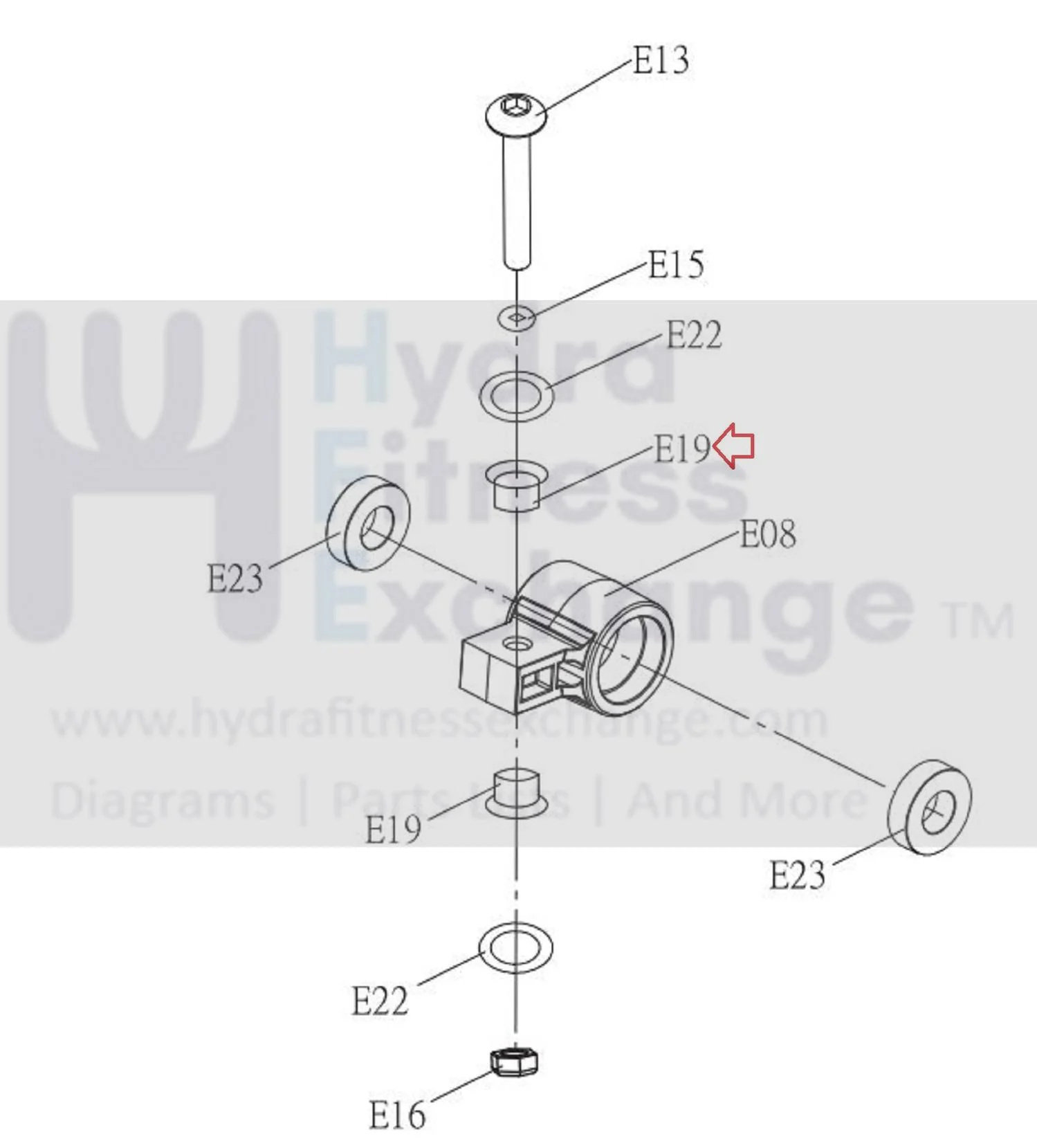 AFG Horizon Fitness Livestrong Merit Elliptical Pedal Arm Bushing 057062-A - Image 3