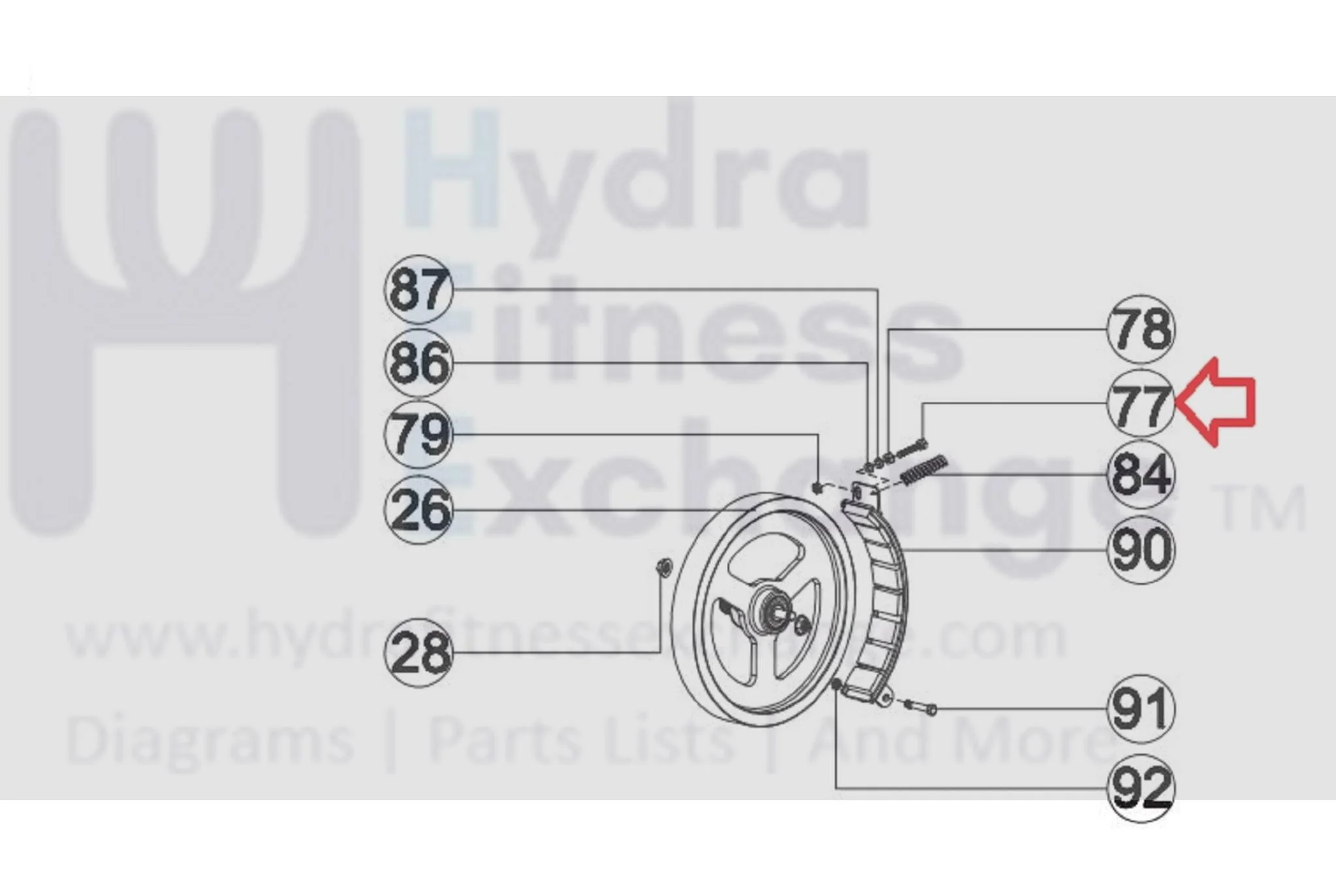 AFG Horizon Fitness Livestrong Stationary Bike Hex Bolt M6X65L 1000094237 - Image 3
