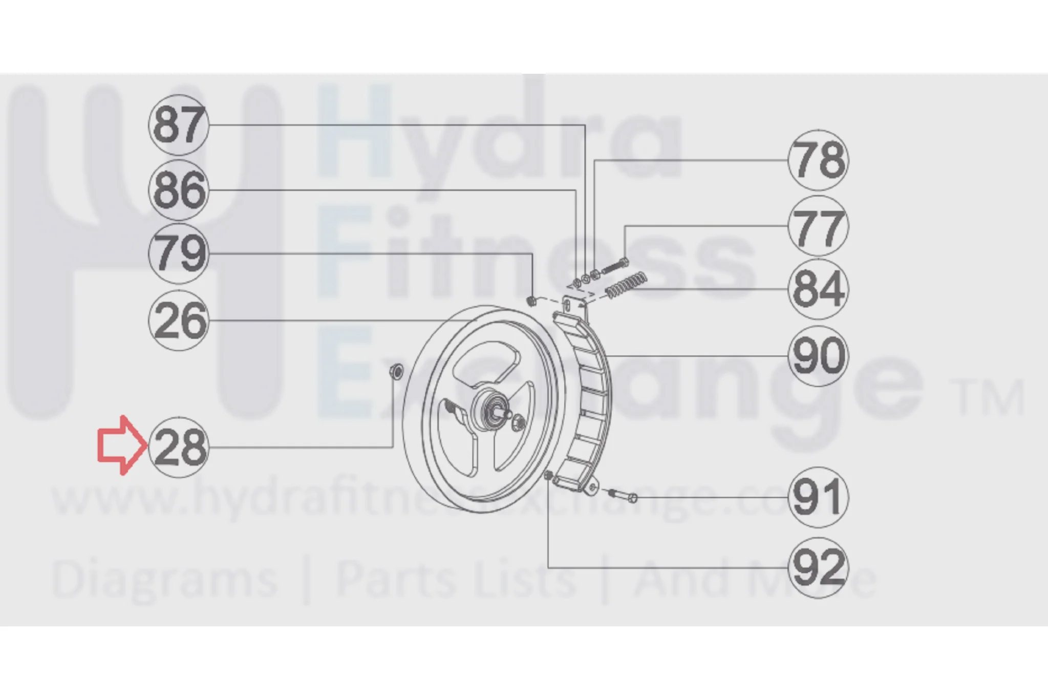 AFG Horizon Fitness Livestrong Stationary Bike Anti Loose Nut 3/8"-26x6.5" 1000094233 - Image 3