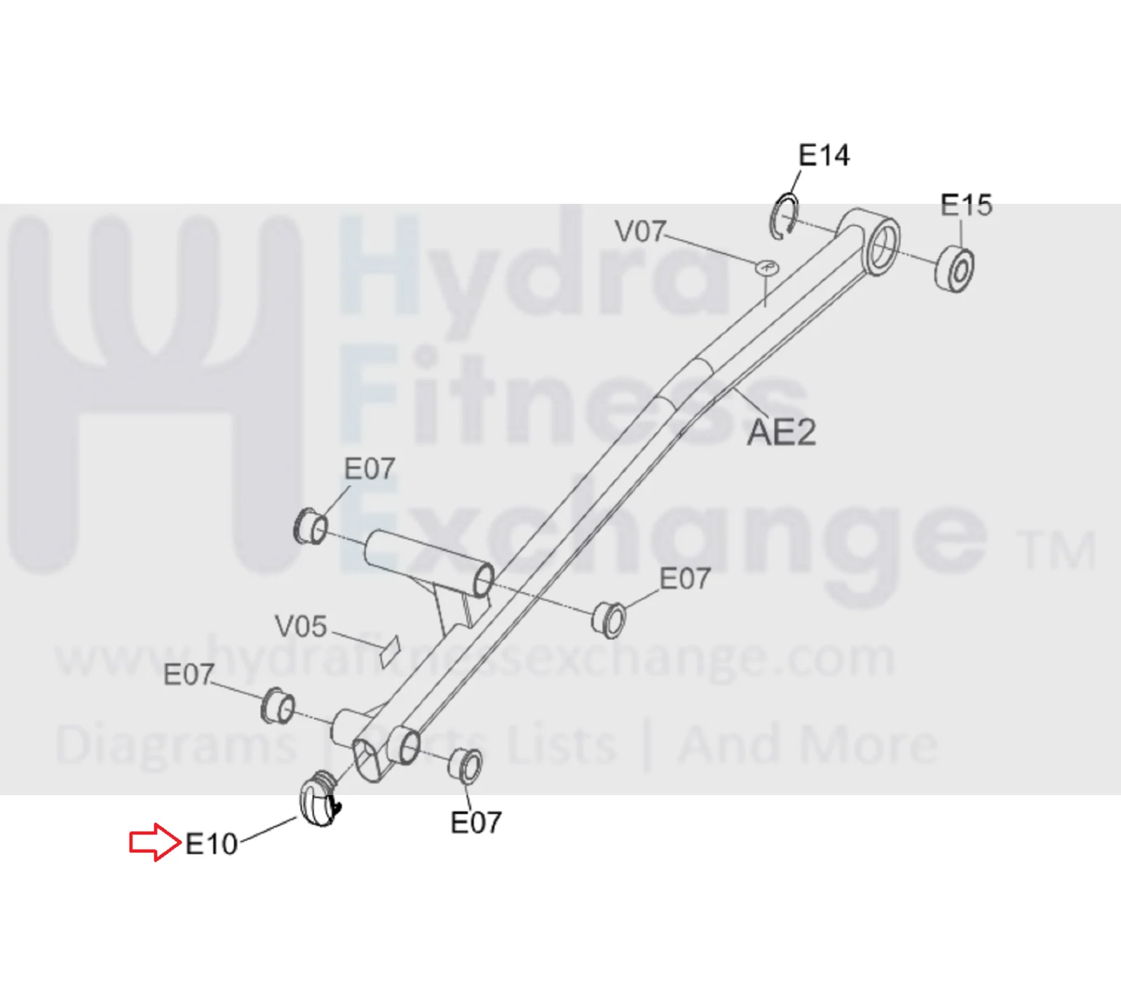 AFG Horizon Fitness Matrix Commercial Retail Elliptical Link Arm Endcap 095884 - Image 2