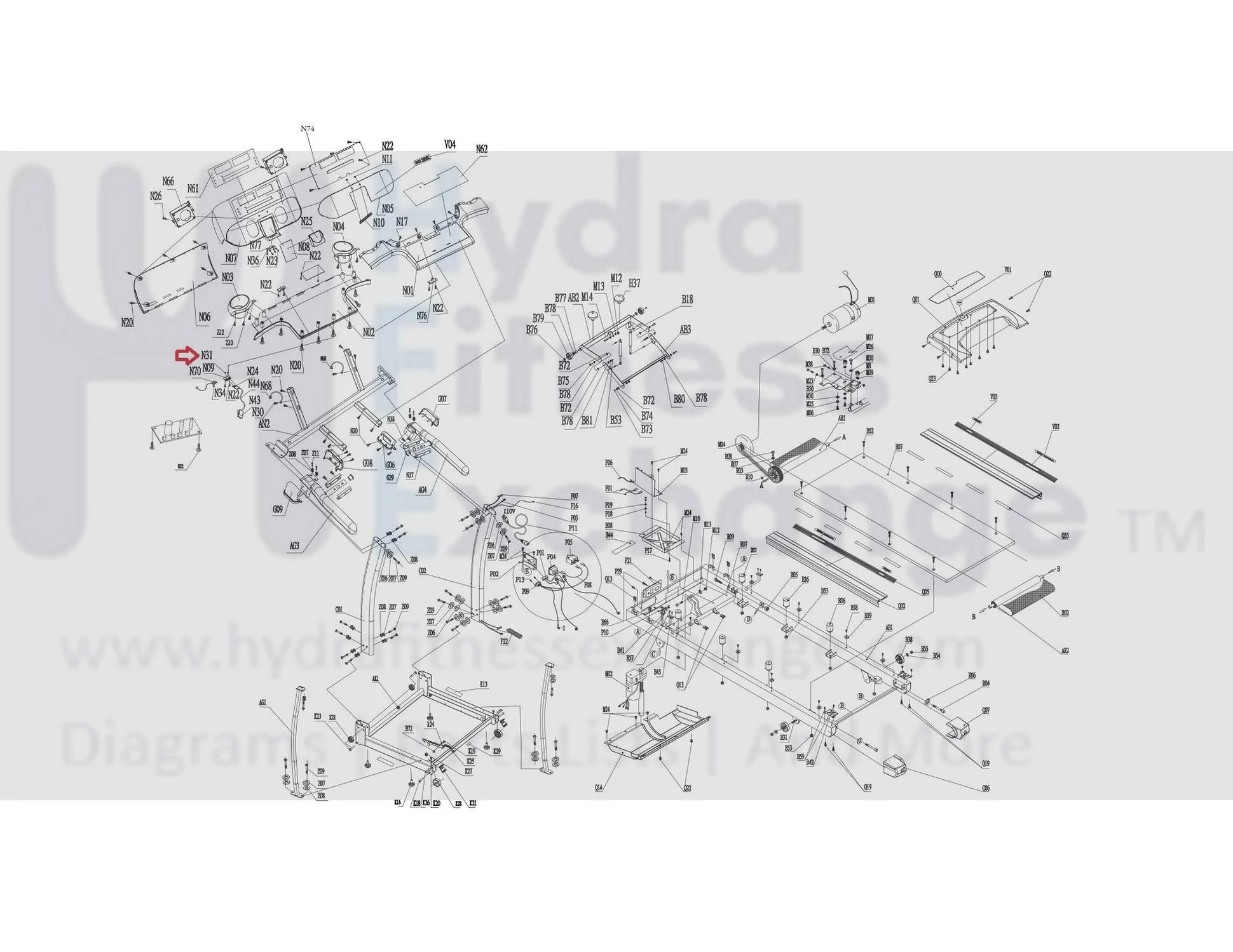 AFG Horizon Fitness T1201 T901 5.0AT 4.0AT 3.0AT 2.0AT Treadmill Hex Nut M2 x 1.6t 094600 - Image 3