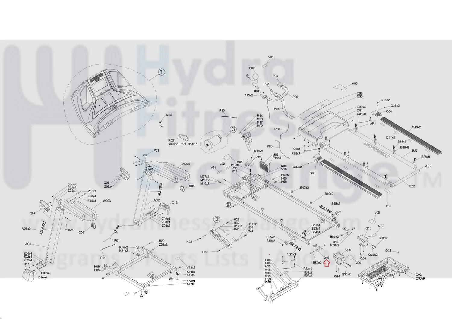 AFG Horizon Fitness TM438E TM439E TM450C TM723 Treadmill Left Roller Fixing Plate 1000232700 - Image 3