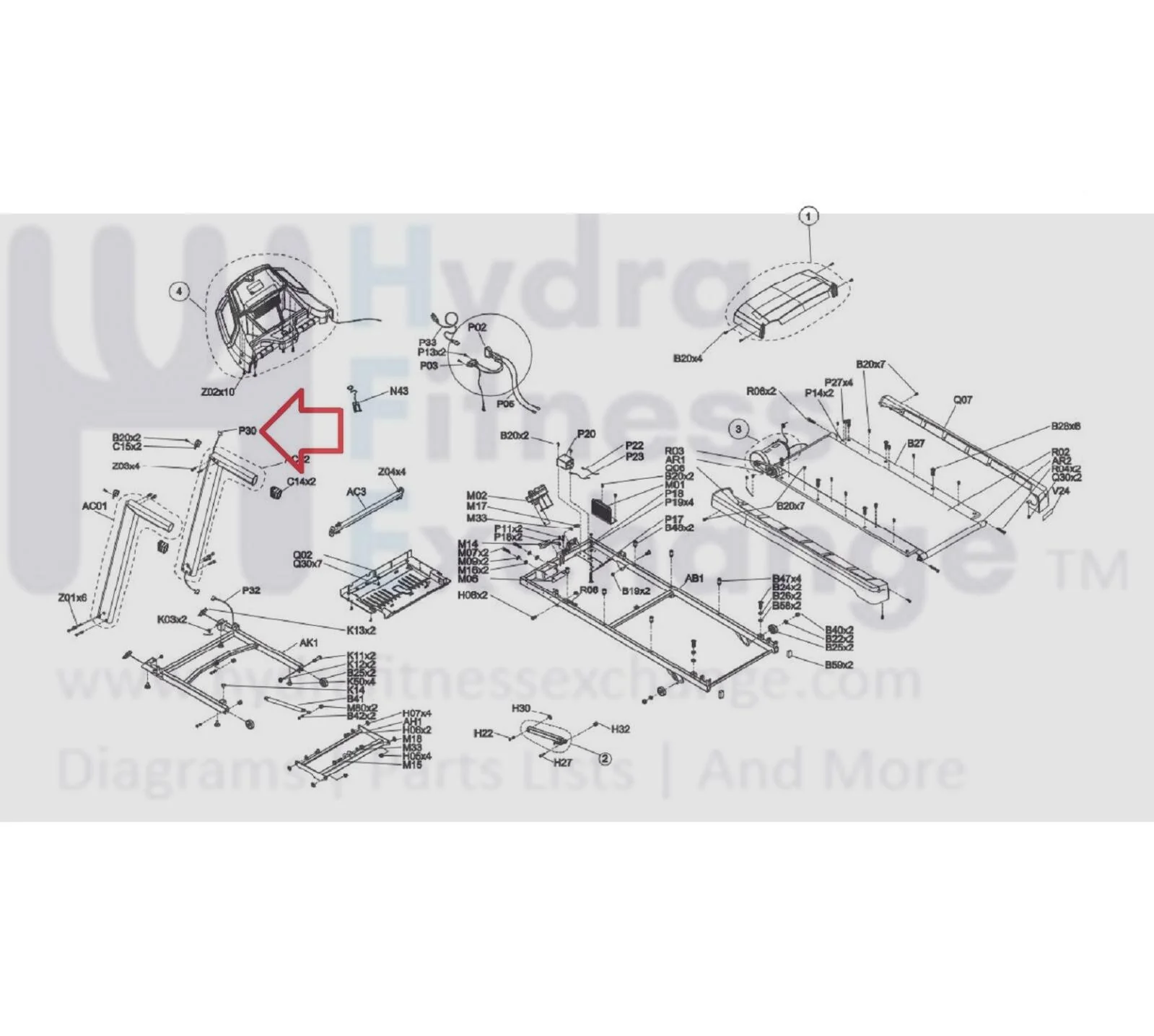 AFG Horizon Livestrong Treadmill Console Connected Middle Wire 1200L 1000304063 - Image 2