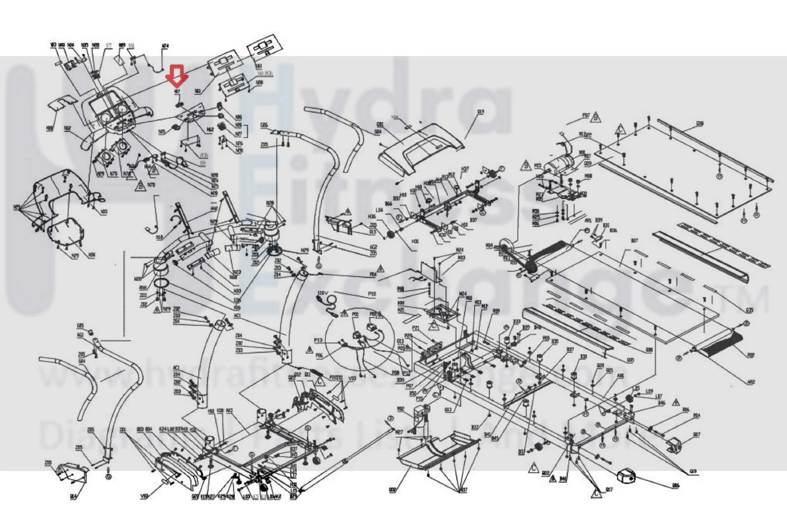 AFG Livestrong 4.0AT 5.0AT LS16.9T Treadmill Middle Rubber Key 089716 - Image 2