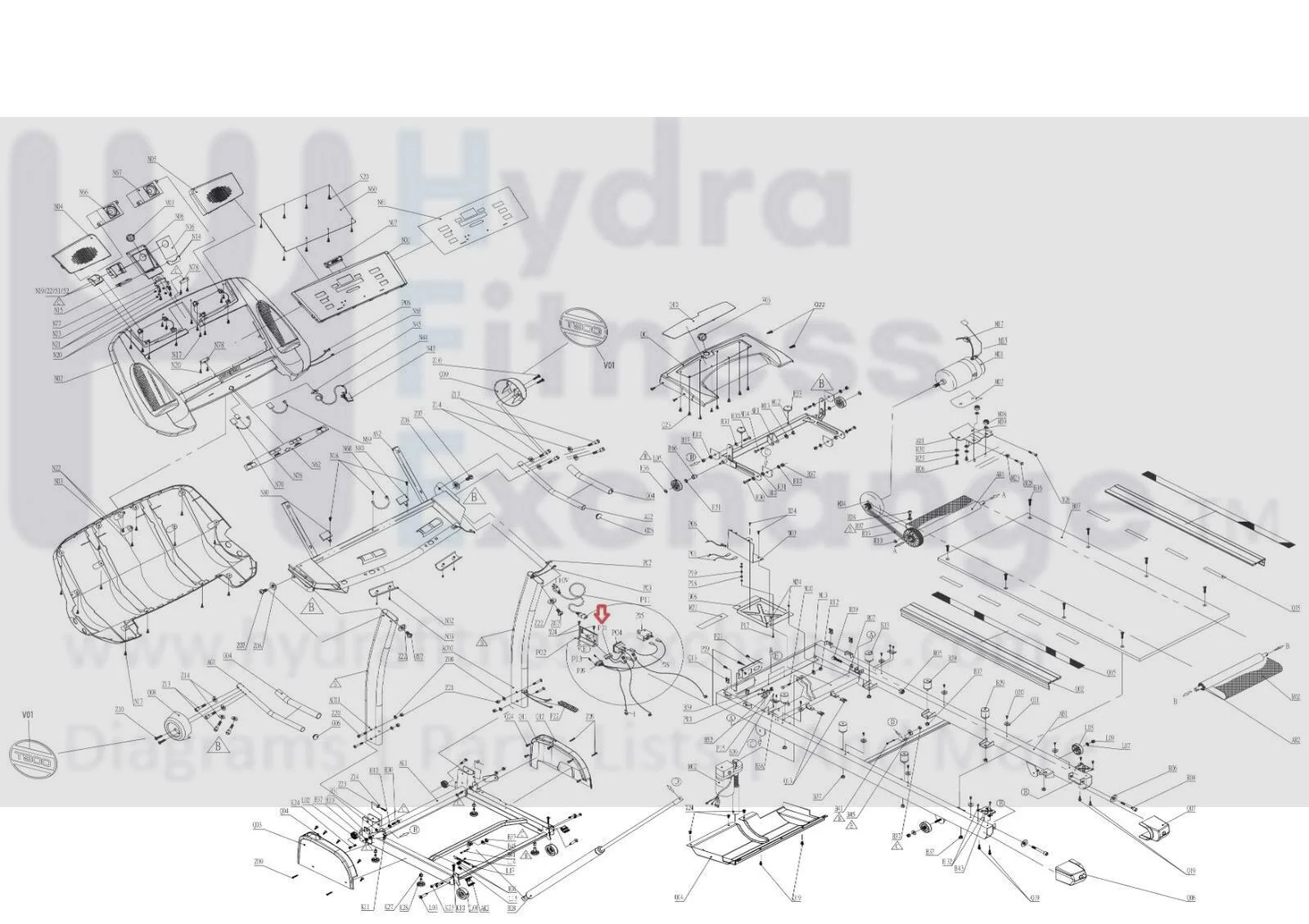 AFG Livestrong Horizon Fitness Treadmill Control Board Power Wire Harness 075998 - Image 2