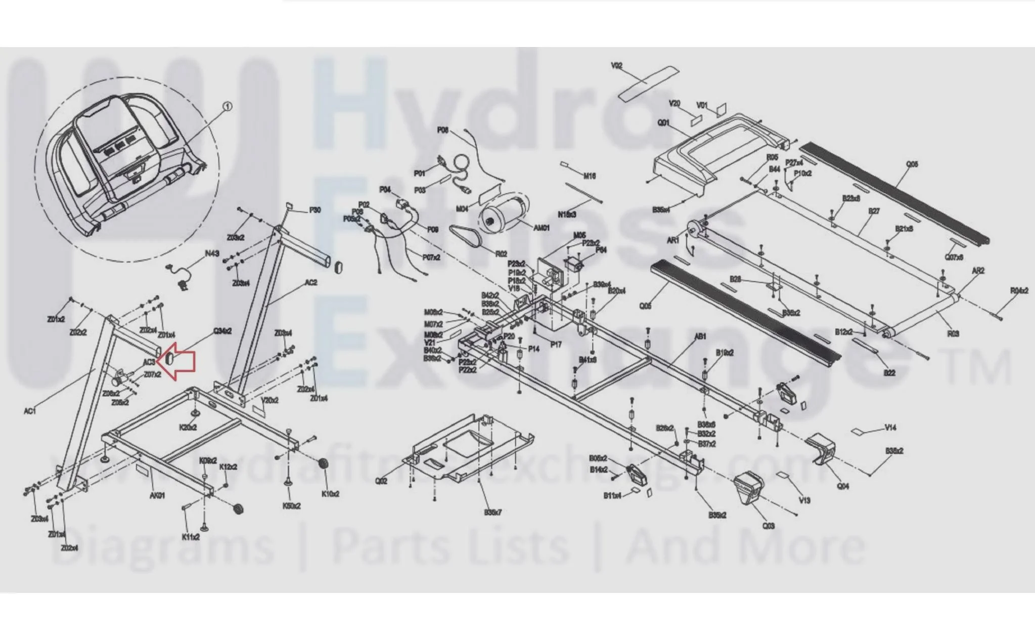 AFG Merit Fitness TM1012 TM1013 T5 Treadmill Latch Pin Assembly 1000452126 - Image 3