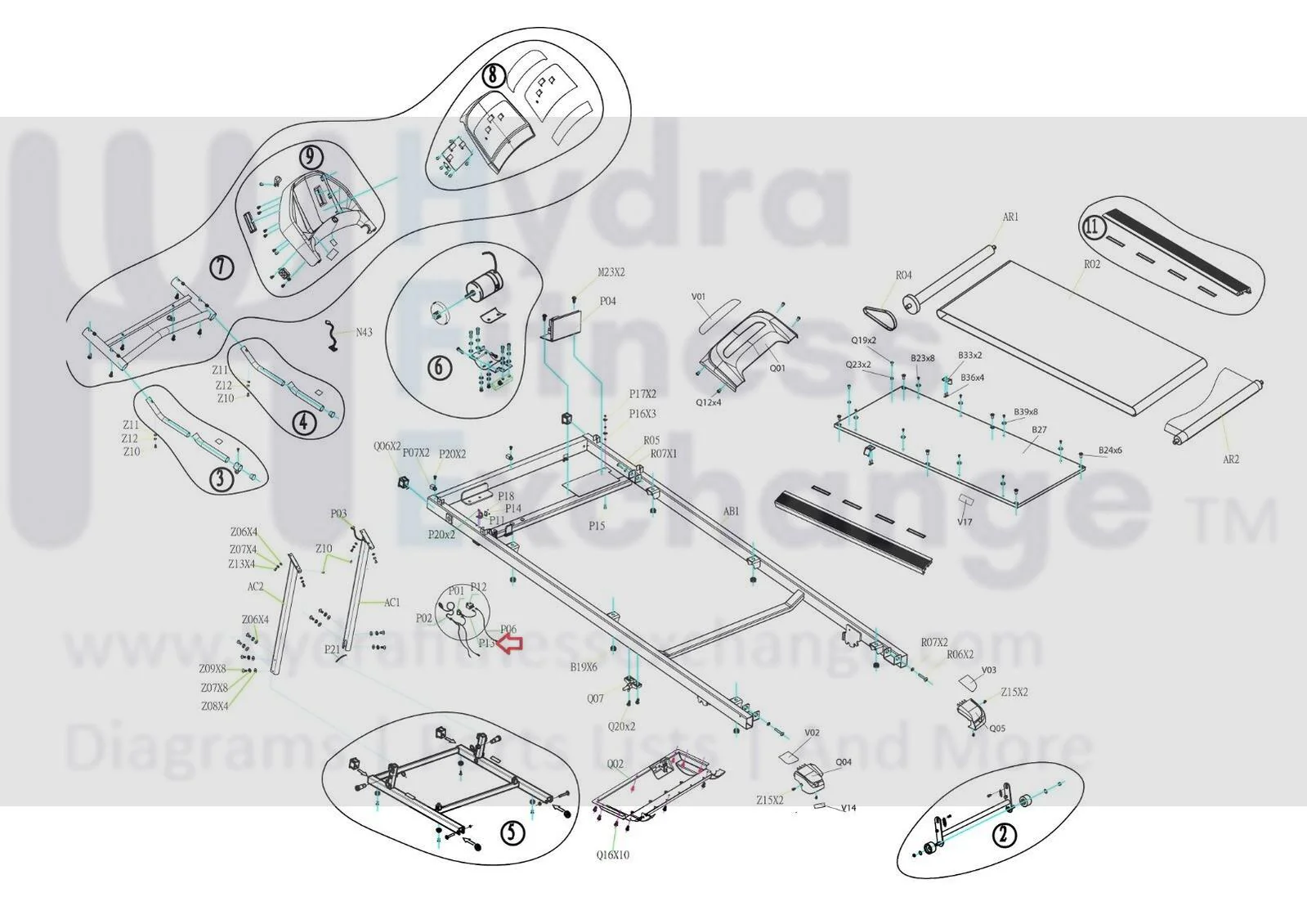 AFG Merit Fitness Treadmill Socket & Breaker Connecting Cable 16 AWG 002124-B - Image 2