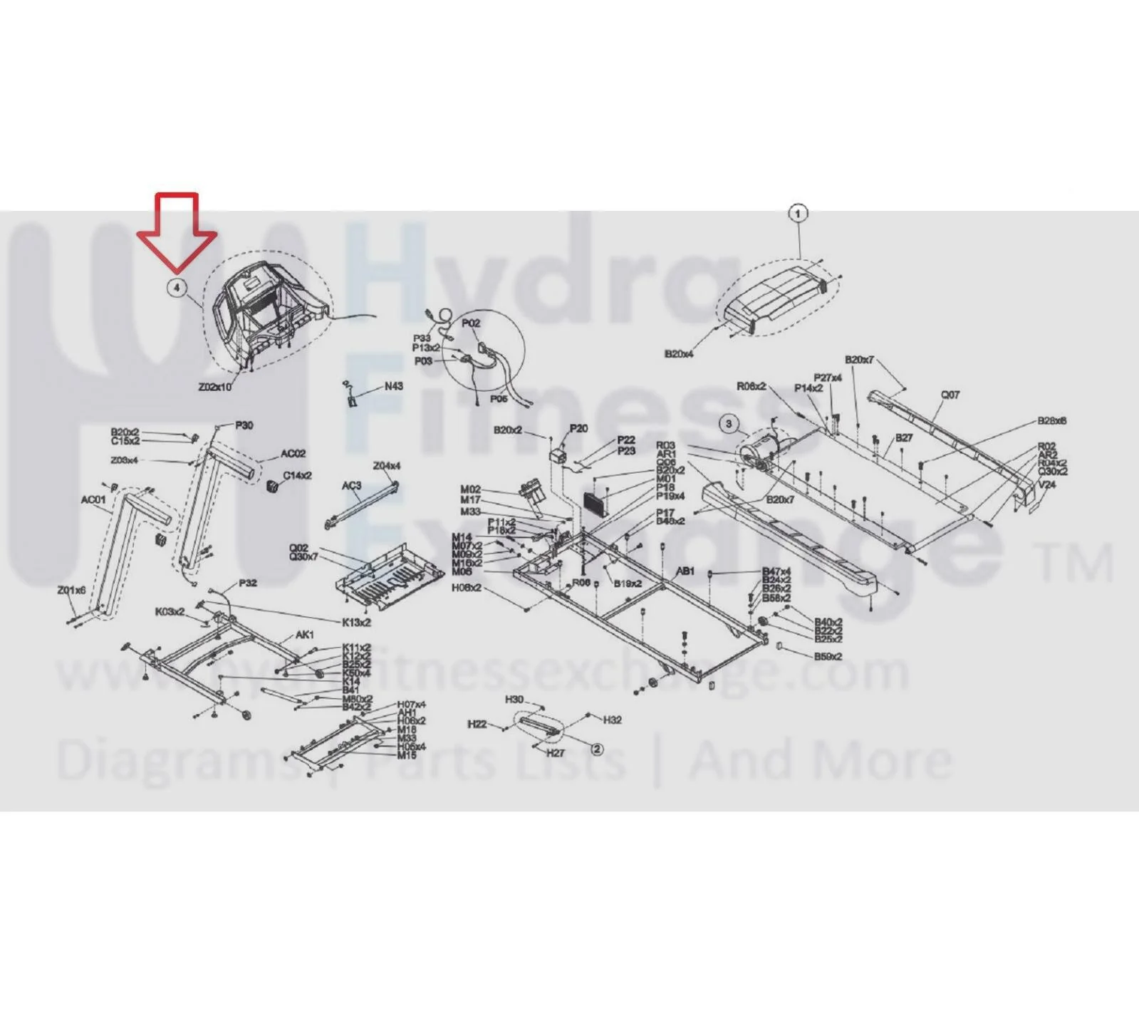 AFG TM685D 7.0AT Treadmill Display Console Assembly 1000369000 - Image 3