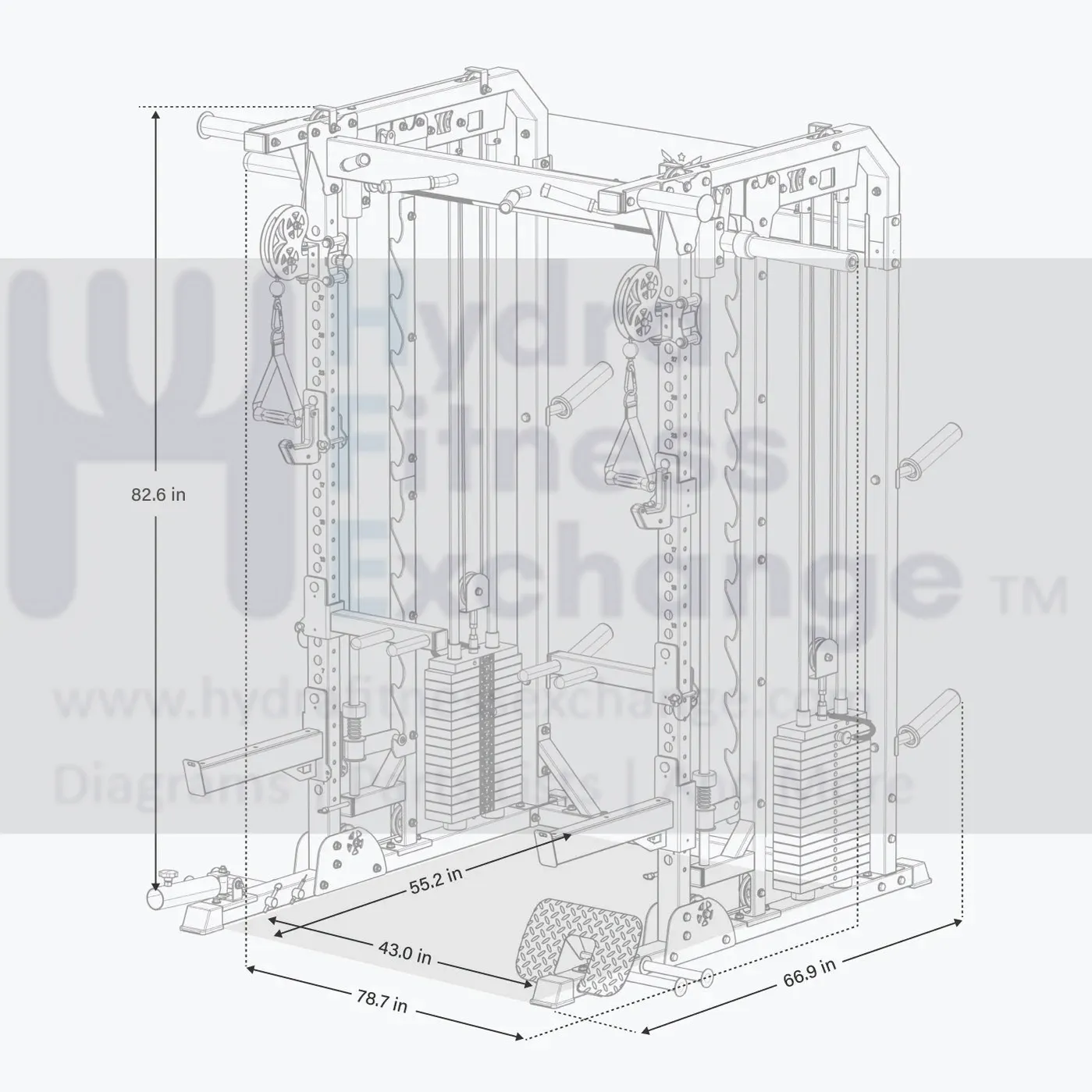 Major Fitness All-in-One B52 Pro Home Gym Smith Machine | Cable Motion Functional Trainer | Squat Rack - Image 10