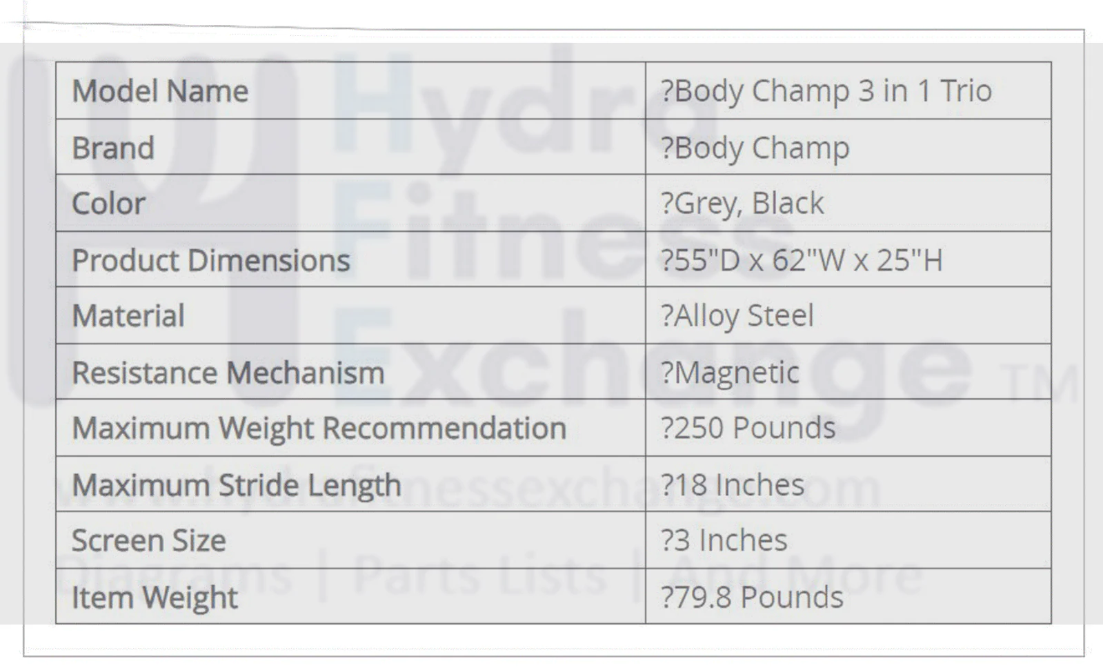 Body Champ Body Champ 3 in 1 Trio YS0102 Recumbent Elliptical - Image 4
