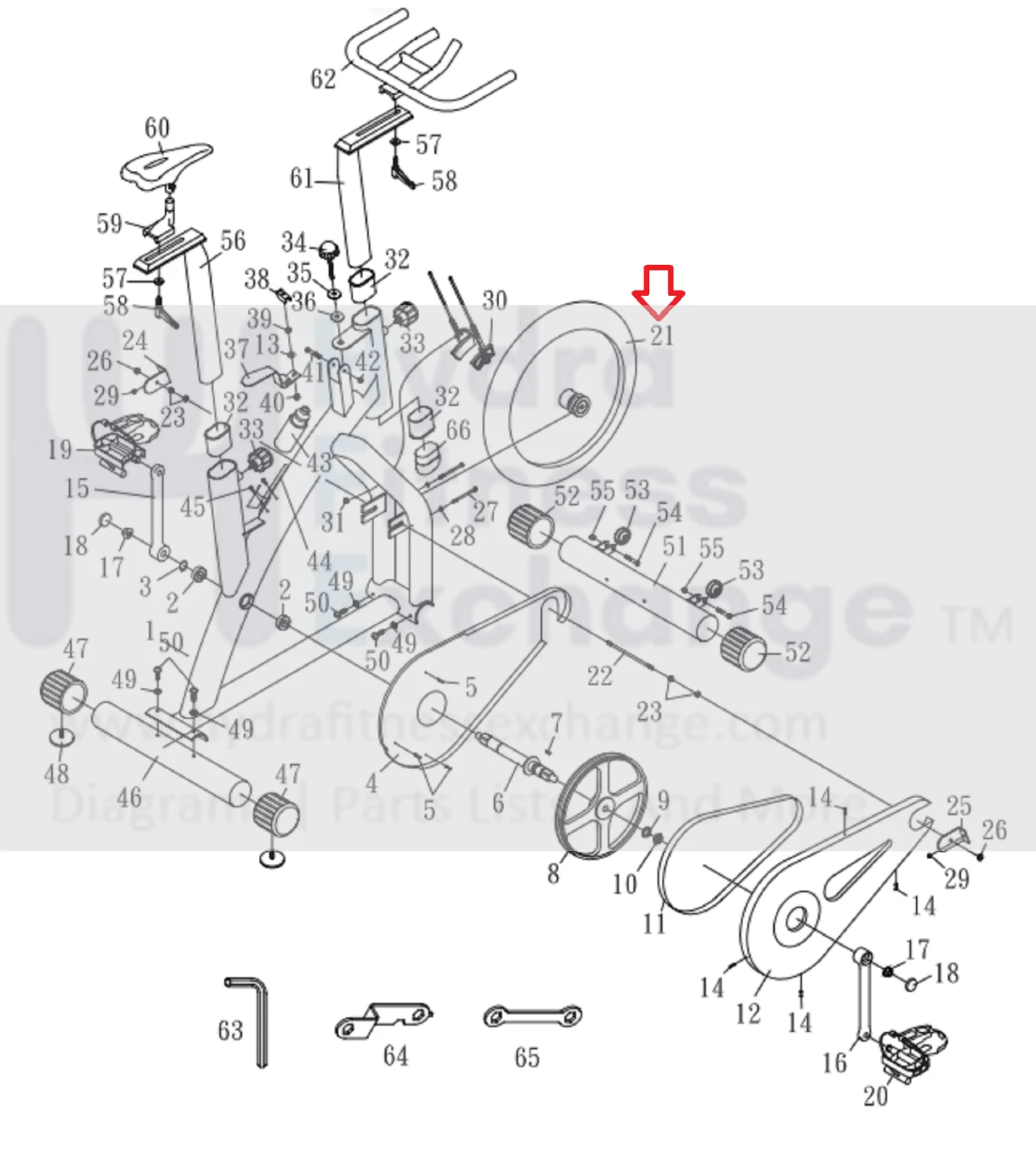 Bodysolid BFSB10 Best Fitness Stationary Bike Flywheel BFSB-21 - Image 2