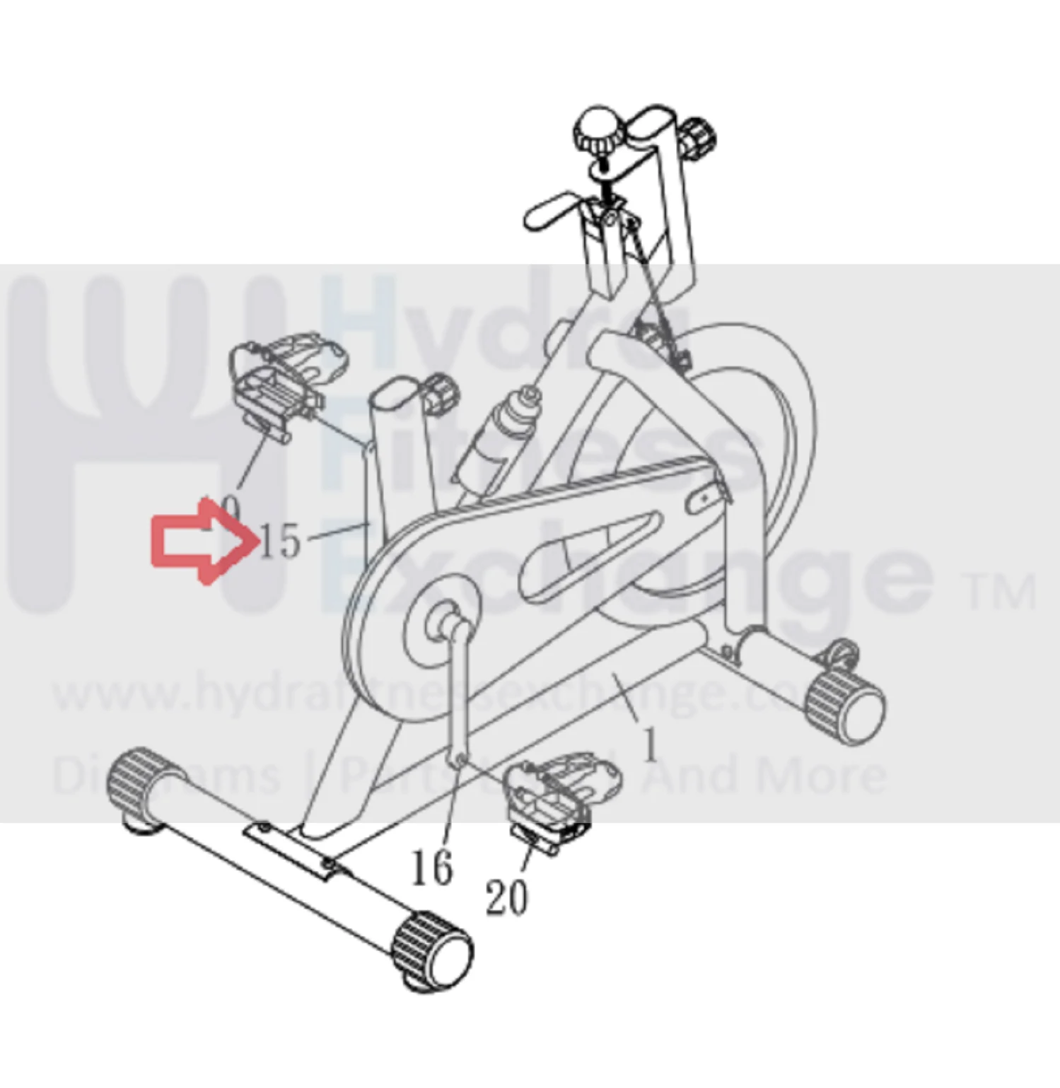 Bodysolid BFSB10 Best Fitness Stationary Bike Left Crank Arm BFSB-15 - Image 2