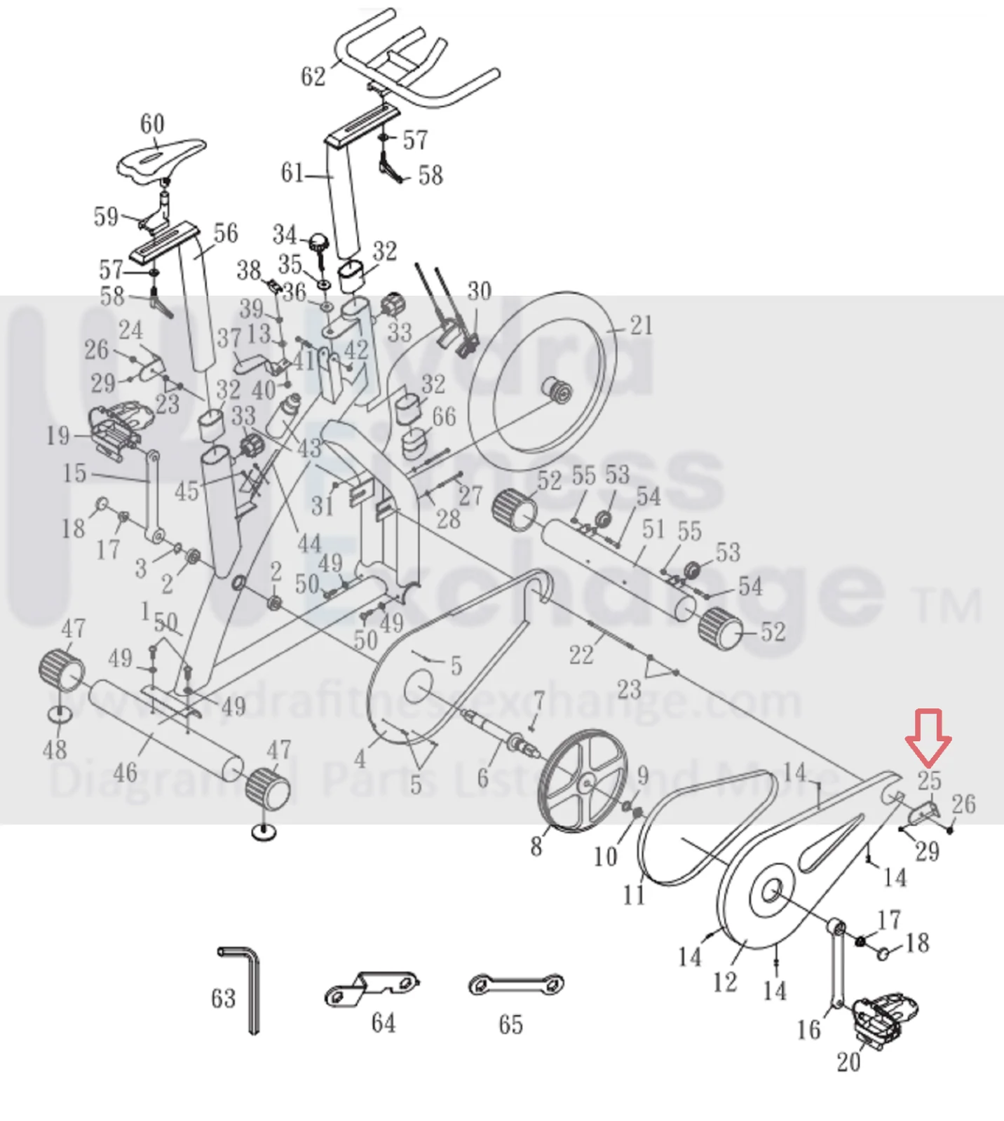 Bodysolid BFSB10 Best Fitness Stationary Bike Right Bracket BFSB-25 - Image 2