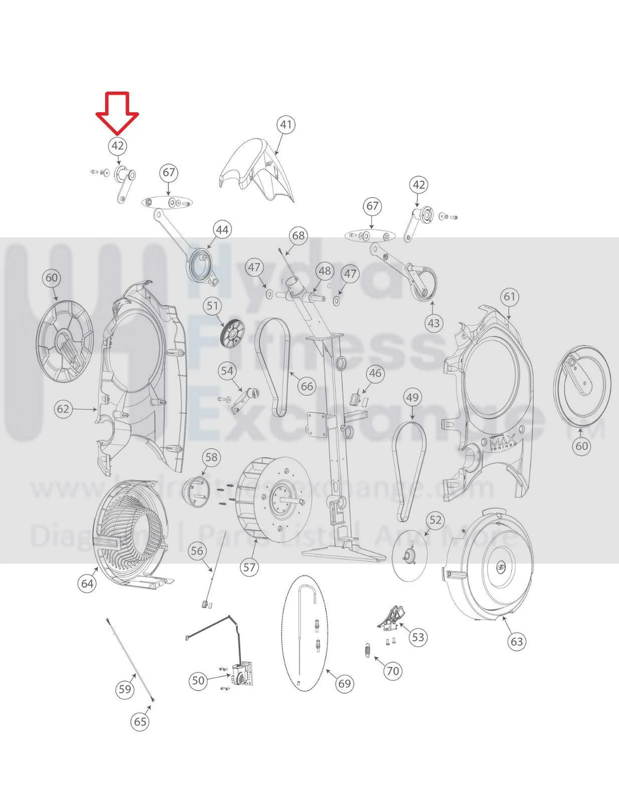 Bowflex 94075 94210 Elliptical Handlebar Pivot Service Kit 1000512225 - Image 2