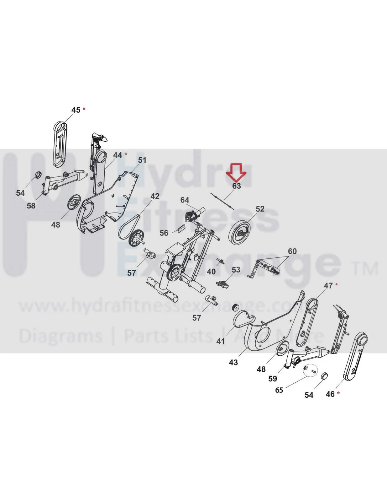 Bowflex Elliptical Lateral Adjustment Middle Cable 1000512508 - Image 2