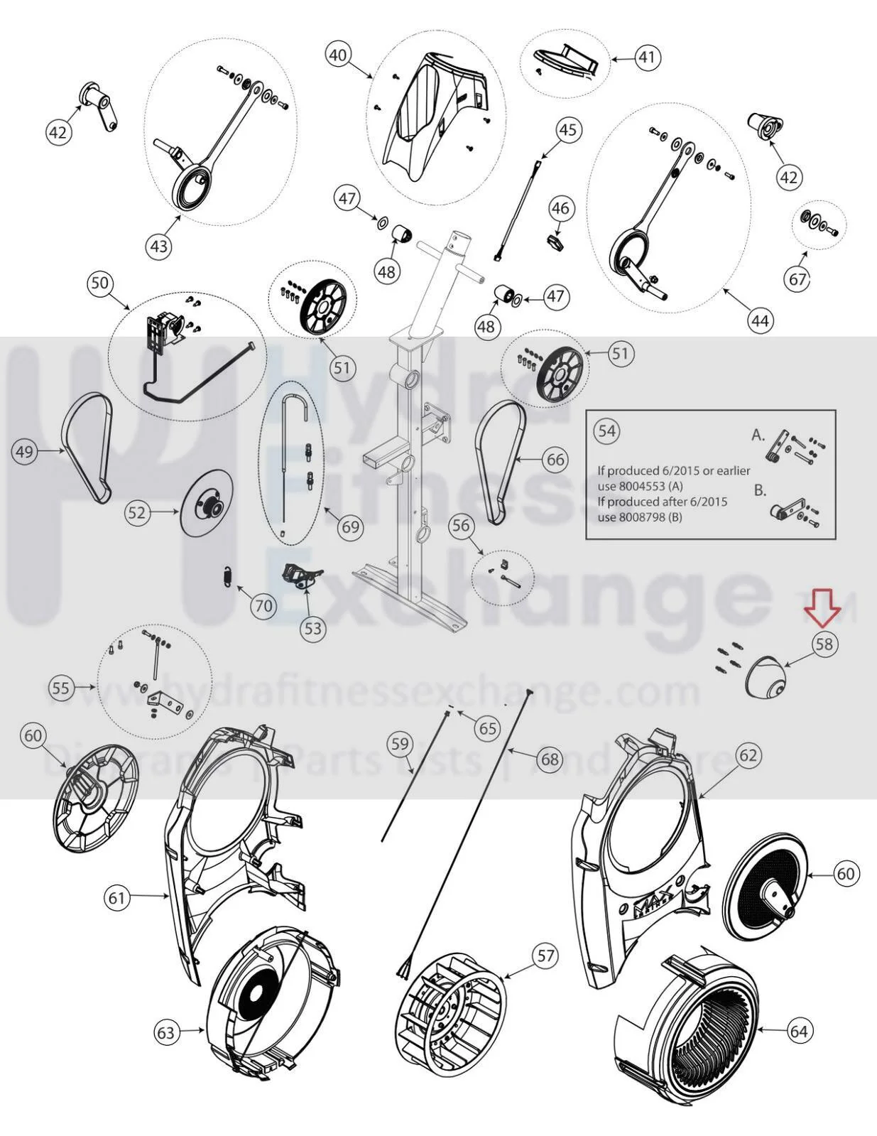 Bowflex Elliptical Max Trainer Nosecap Service Kit 8004556 - Image 2