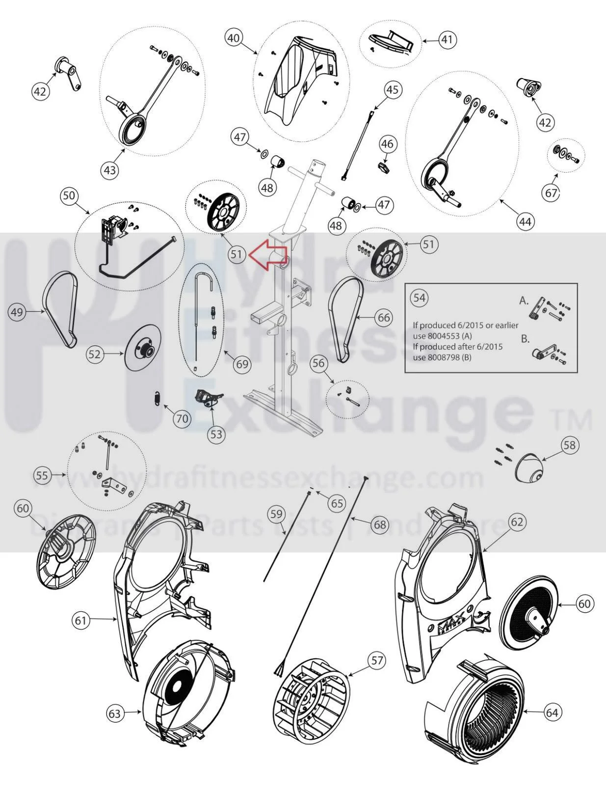 Bowflex Elliptical Pulley & Crank Axle 8004562 - Image 2