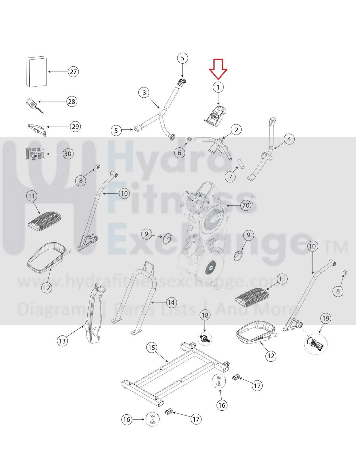Bowflex Elliptical Service Kit Assembly 1000415019 - Image 2