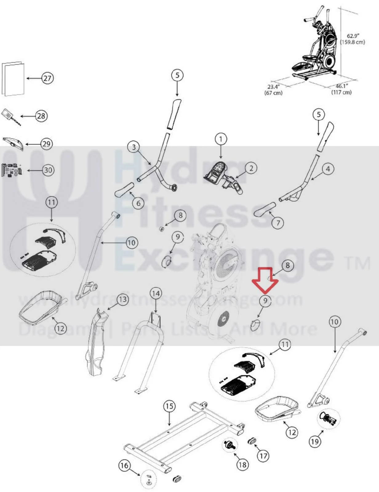 Bowflex Elliptical Shrouding Grommet 8003407 - Image 2