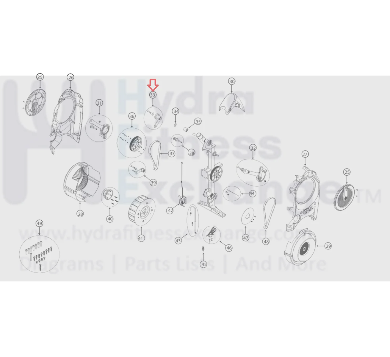 Bowflex Handlebar Pivot Service Kit 1000512996 for Max Trainer Elliptical - Image 3