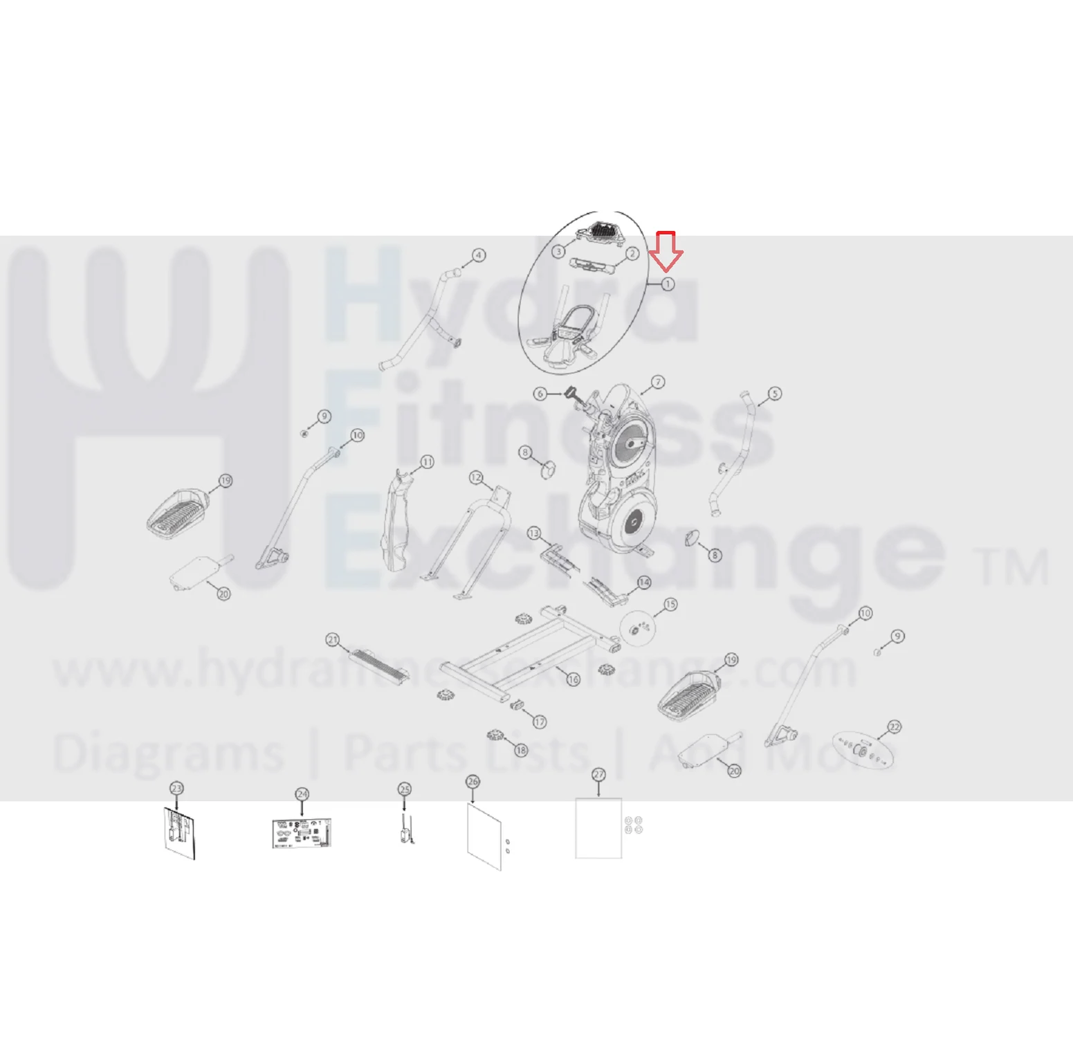 Bowflex M7u M8 Max Elliptical Display Console Set Sub Assembly 1000512847 - Image 3