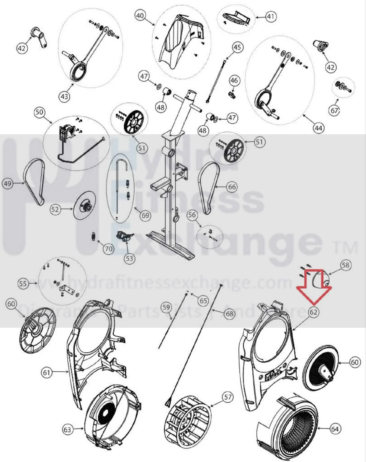 Bowflex Max Trainer M5 Elliptical Left shroud Assembly 8003586 - Image 2