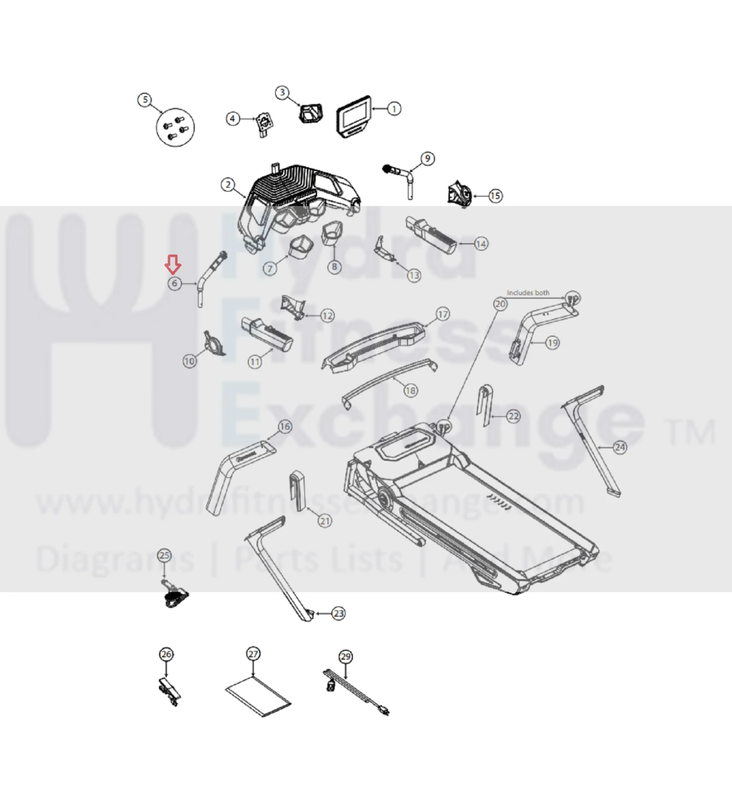 Bowflex T25i Treadmill Right Handlebar Sub Assembly 1000513330 - Image 2