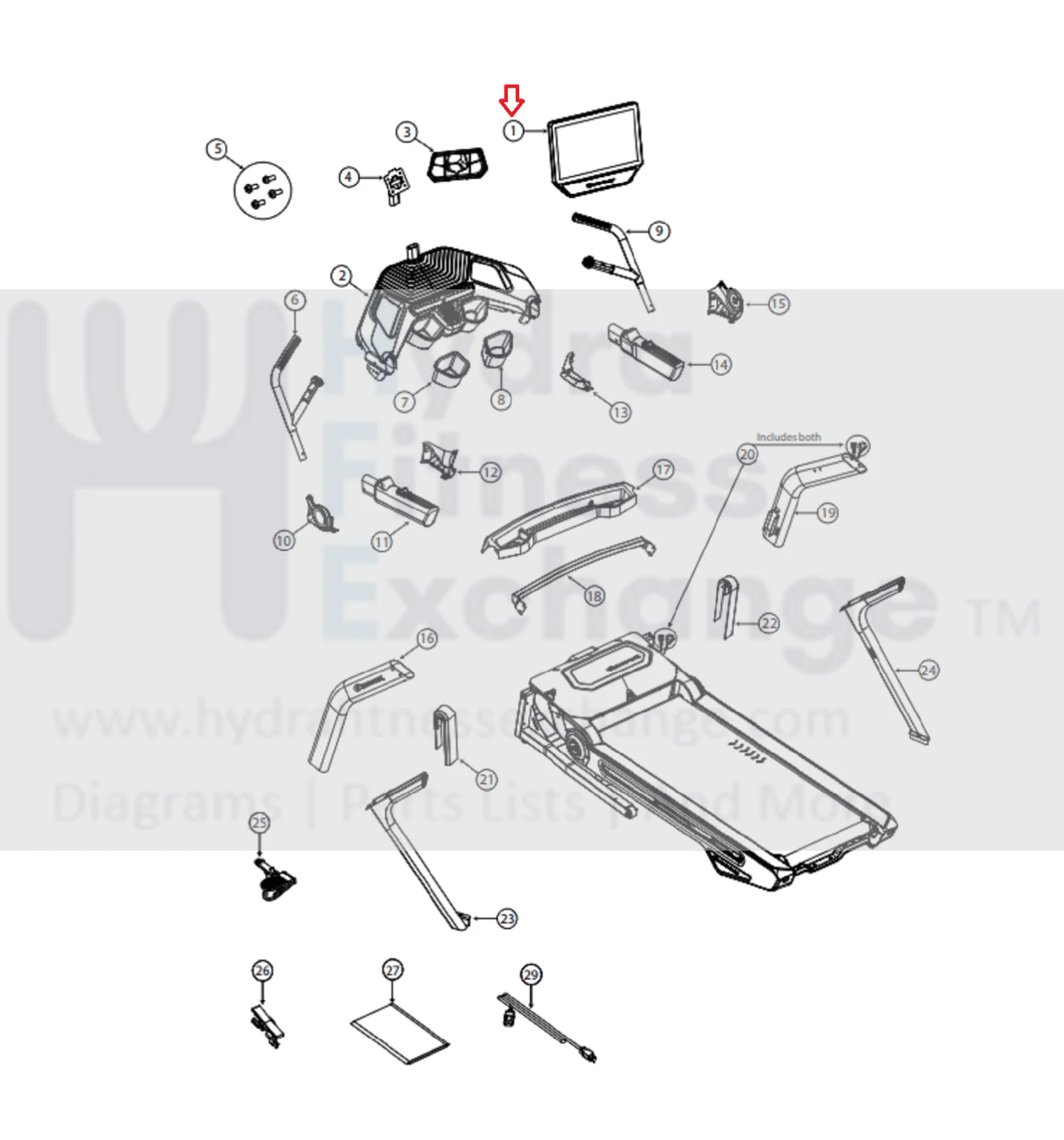 Bowflex T56i Treadmill Display Console Assembly 1000513258 - Image 3