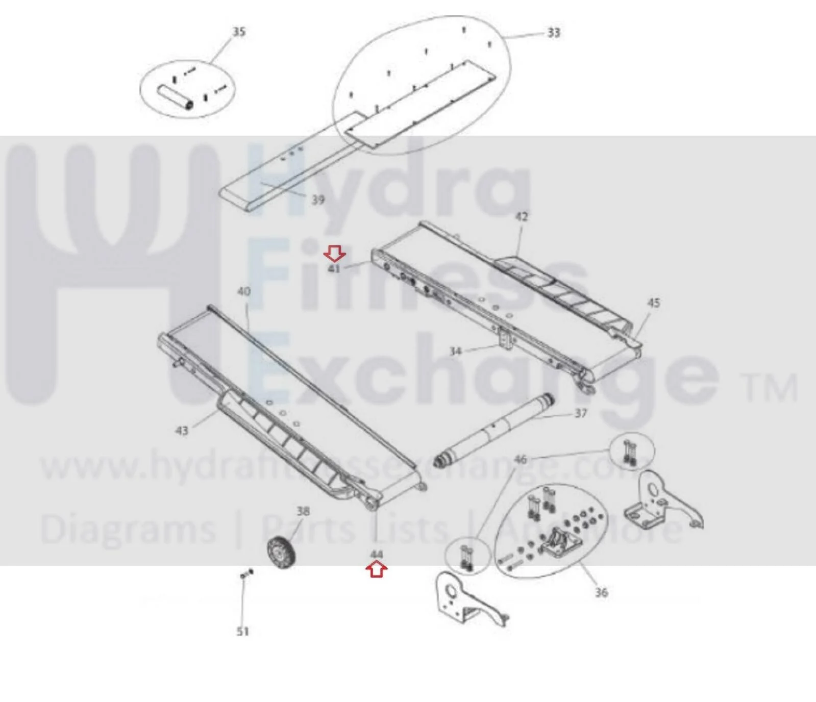 Bowflex TC100-100456 Treadmill Black Plastic Right Inside Treadle Cover 003-5869 - Image 3