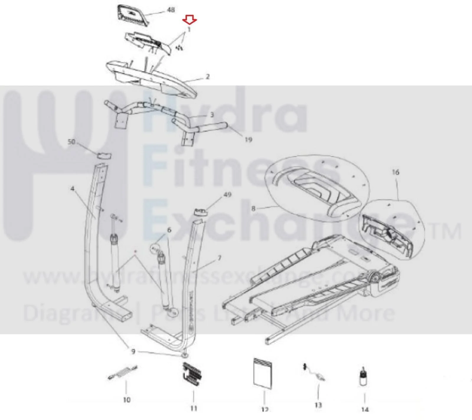 Bowflex TC100 Treadclimber - 100456 Treadmill Display Console Assembly 800-9022 - Image 3