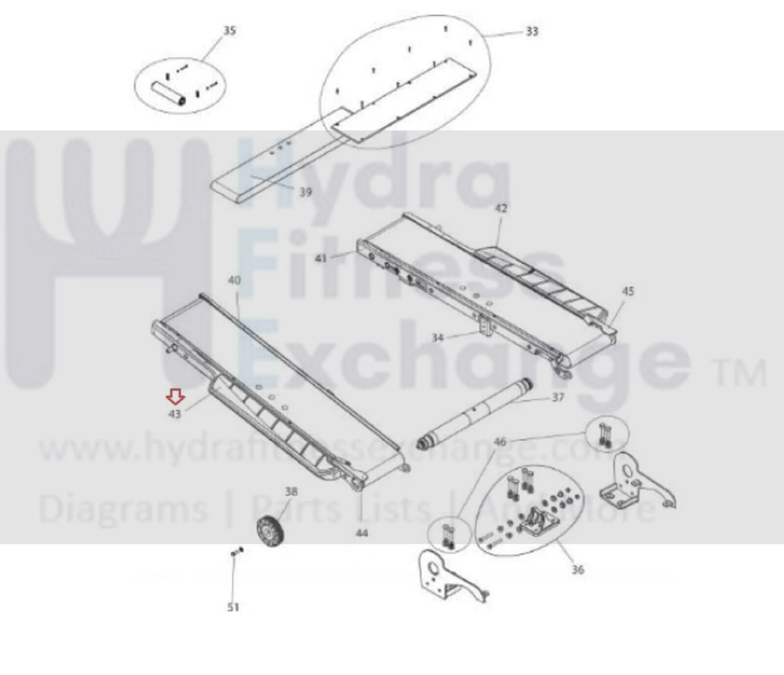 Bowflex TC100 Treadclimber -100456 Treadmill Left Outer Plastic Treadle 003-5871 - Image 3