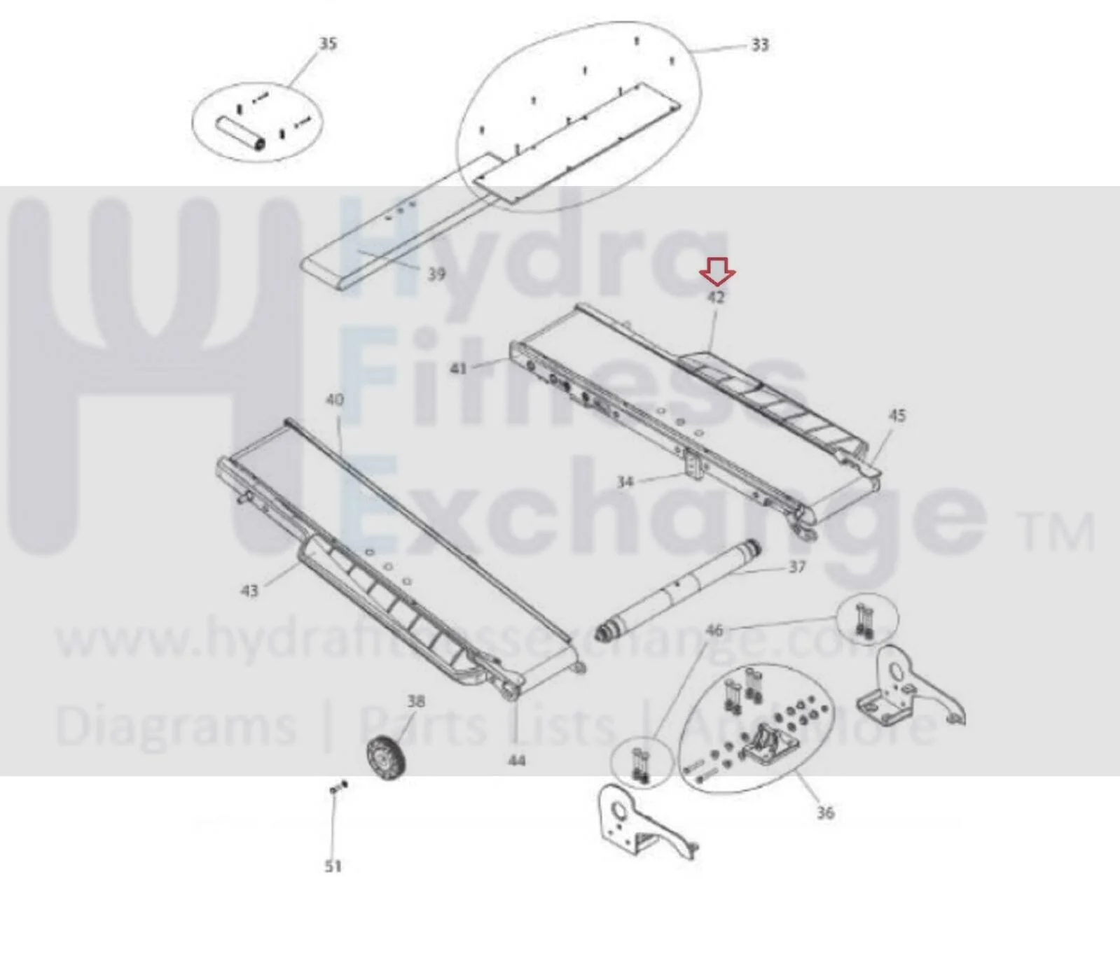 Bowflex TC100 Treadclimber-100456 Treadmill Right Outer Plastic Treadle 003-5872 - Image 3
