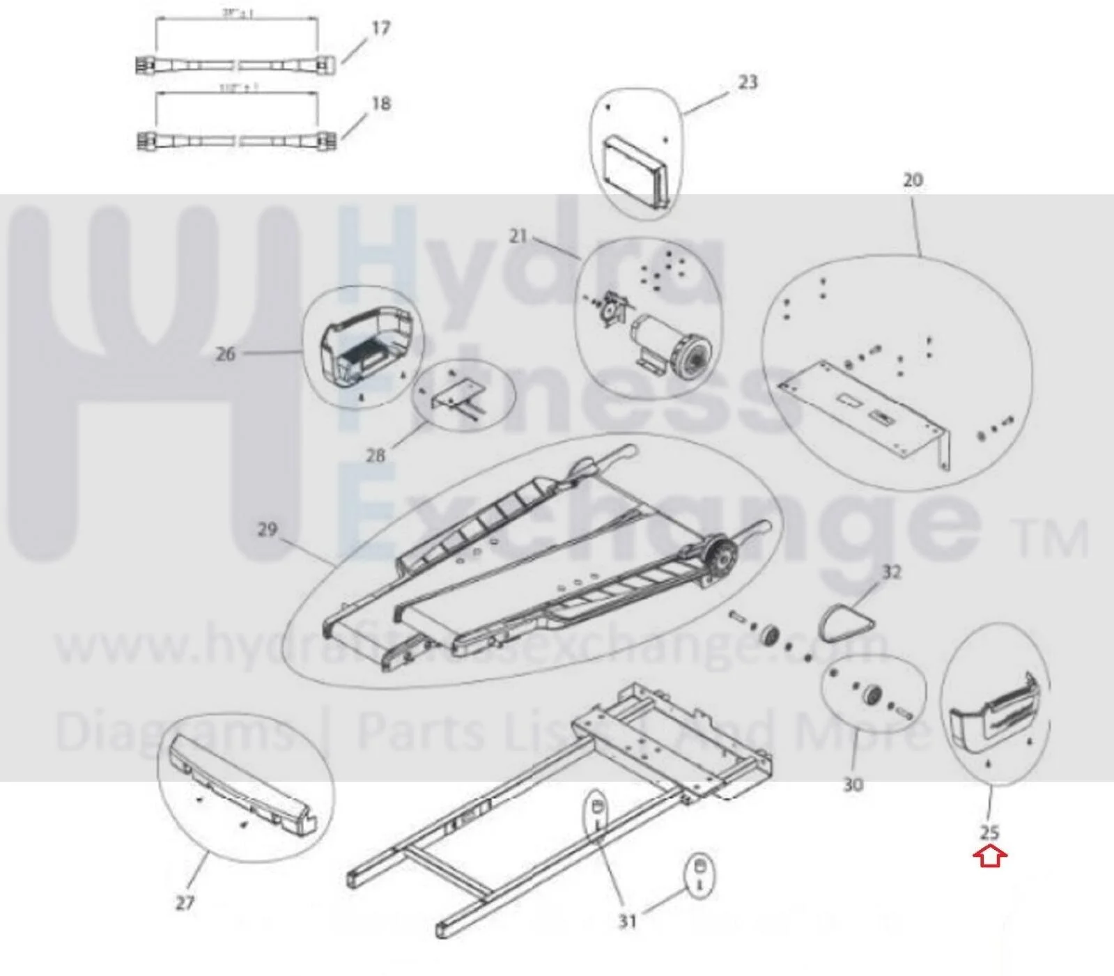Bowflex TC100 Treadmill Left Motor Service Kit Cover MFR-003-5852 800-9026 - Image 3