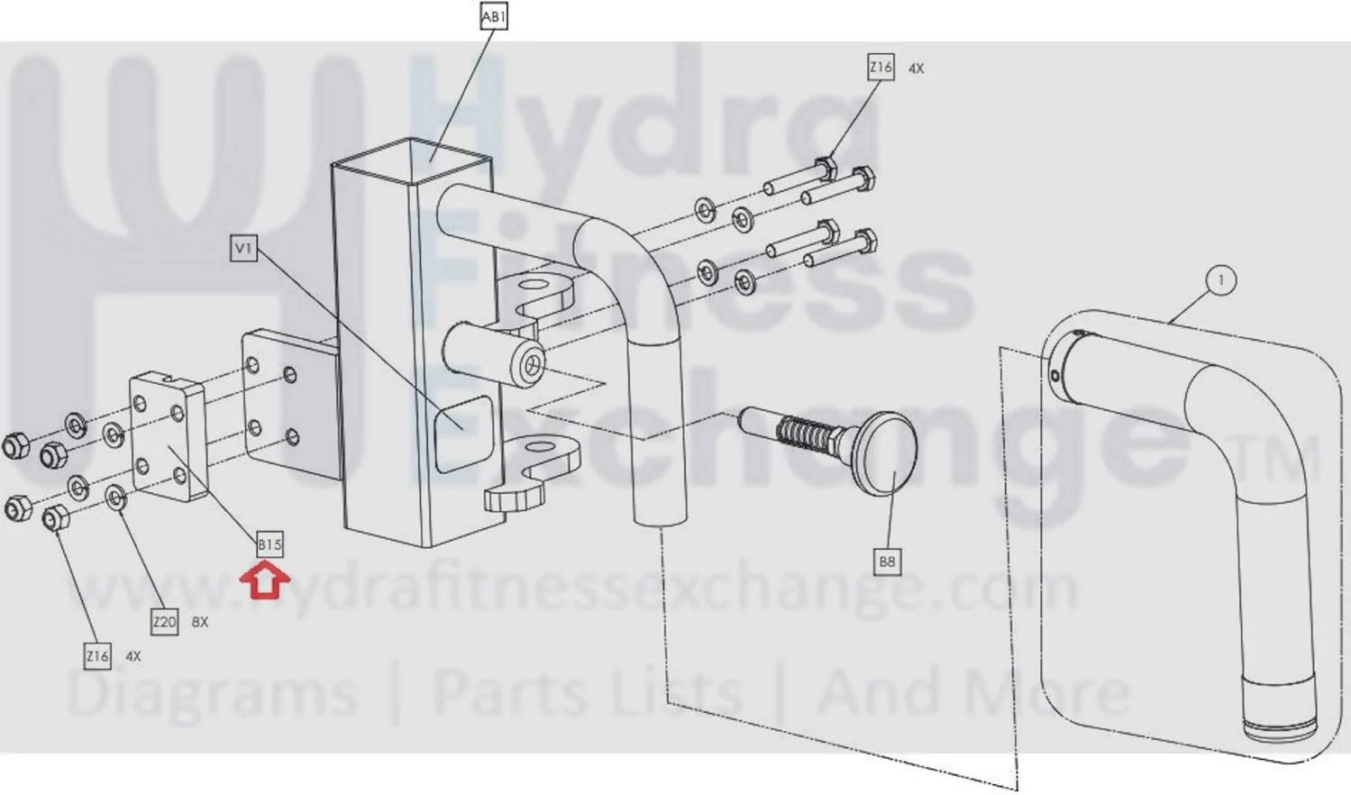 Cable Clamp Block 1000371229 Matrix Commercial Strength System - Image 2