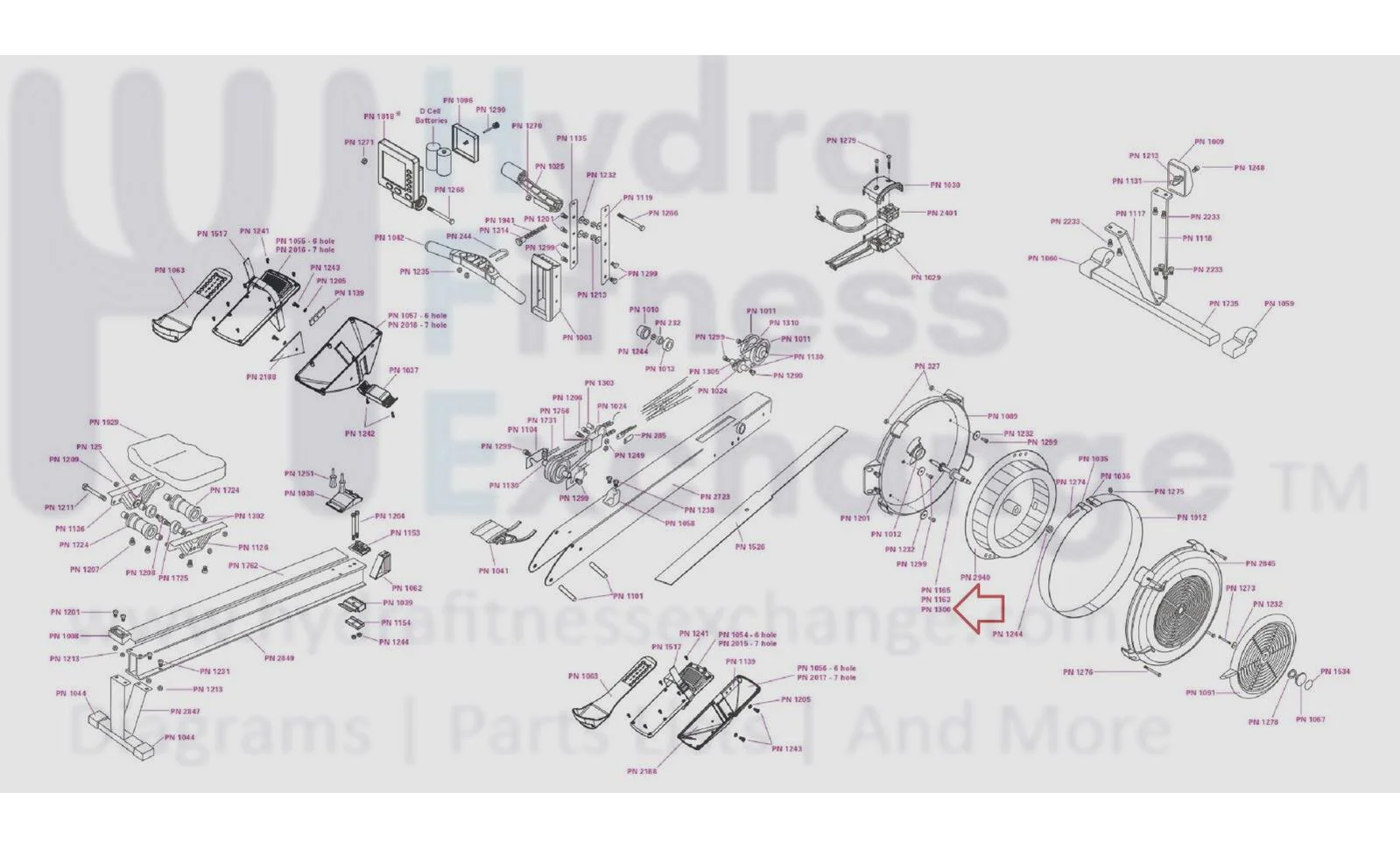 Concept 2 DYNO Model C D E W PM5 Monitor Indoor Rower Sealed Bearing 1300 - Image 2