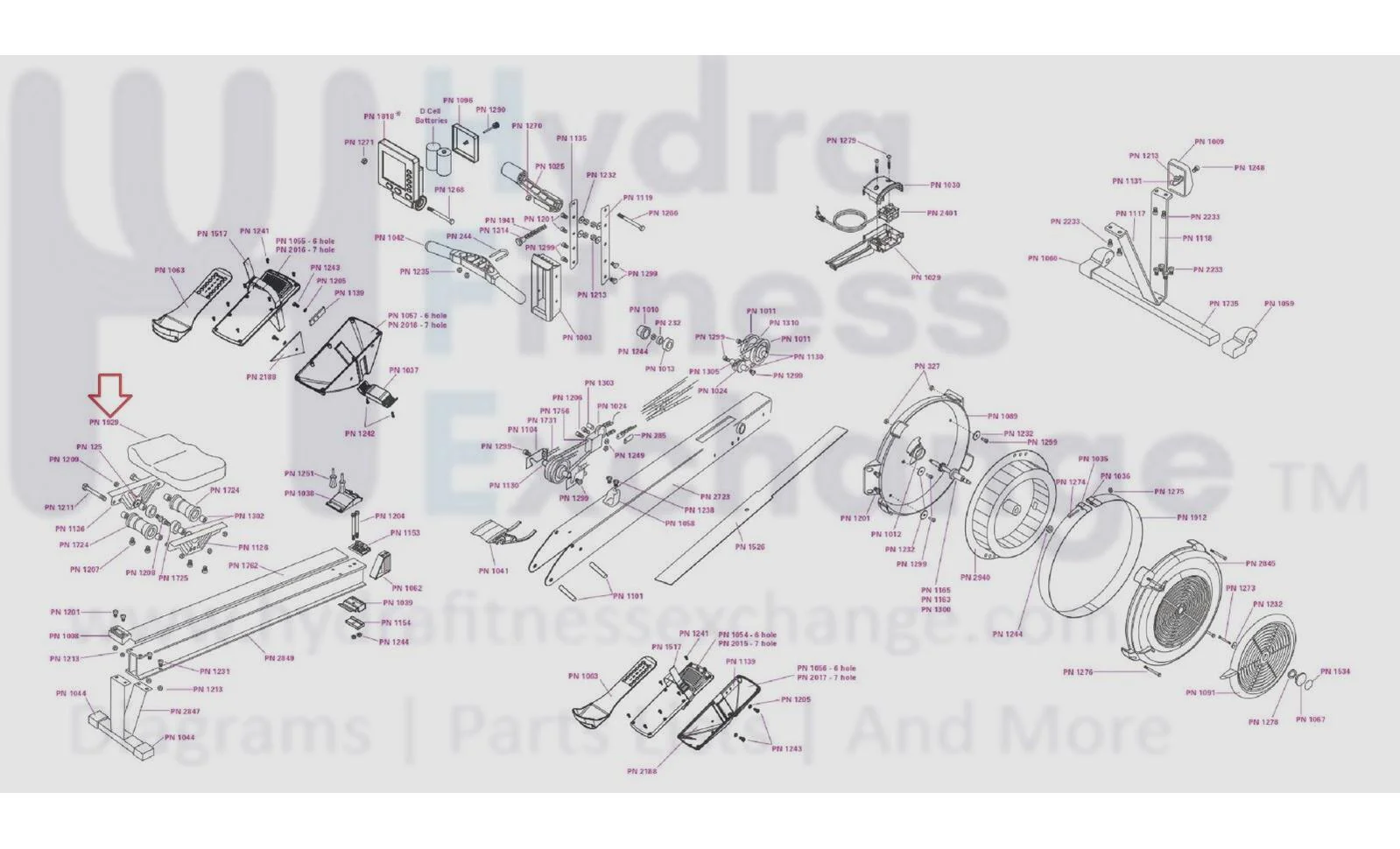 Concept 2 Model A B C D E W PM5 Monitor Indoor Rower Bottom Seat Pad 1929 - Image 2
